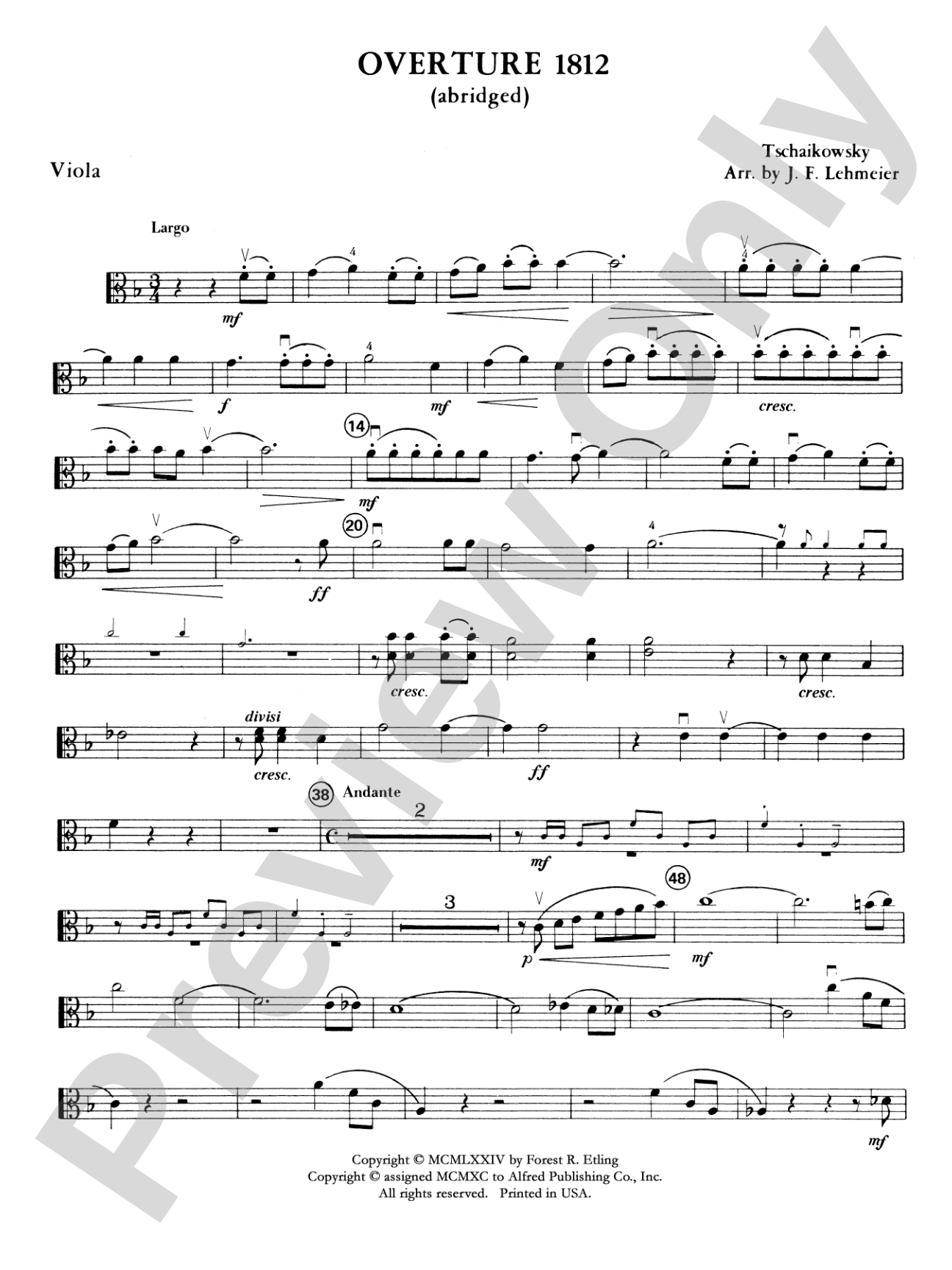 Overture 1812: Viola