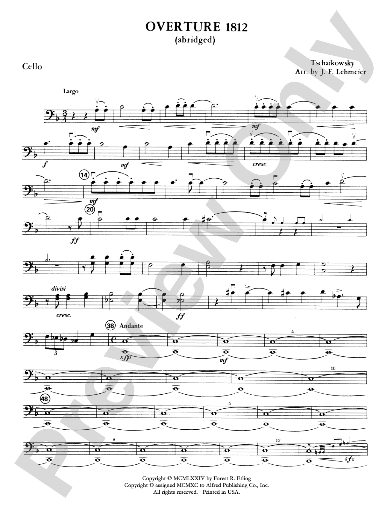 Overture 1812: Cello