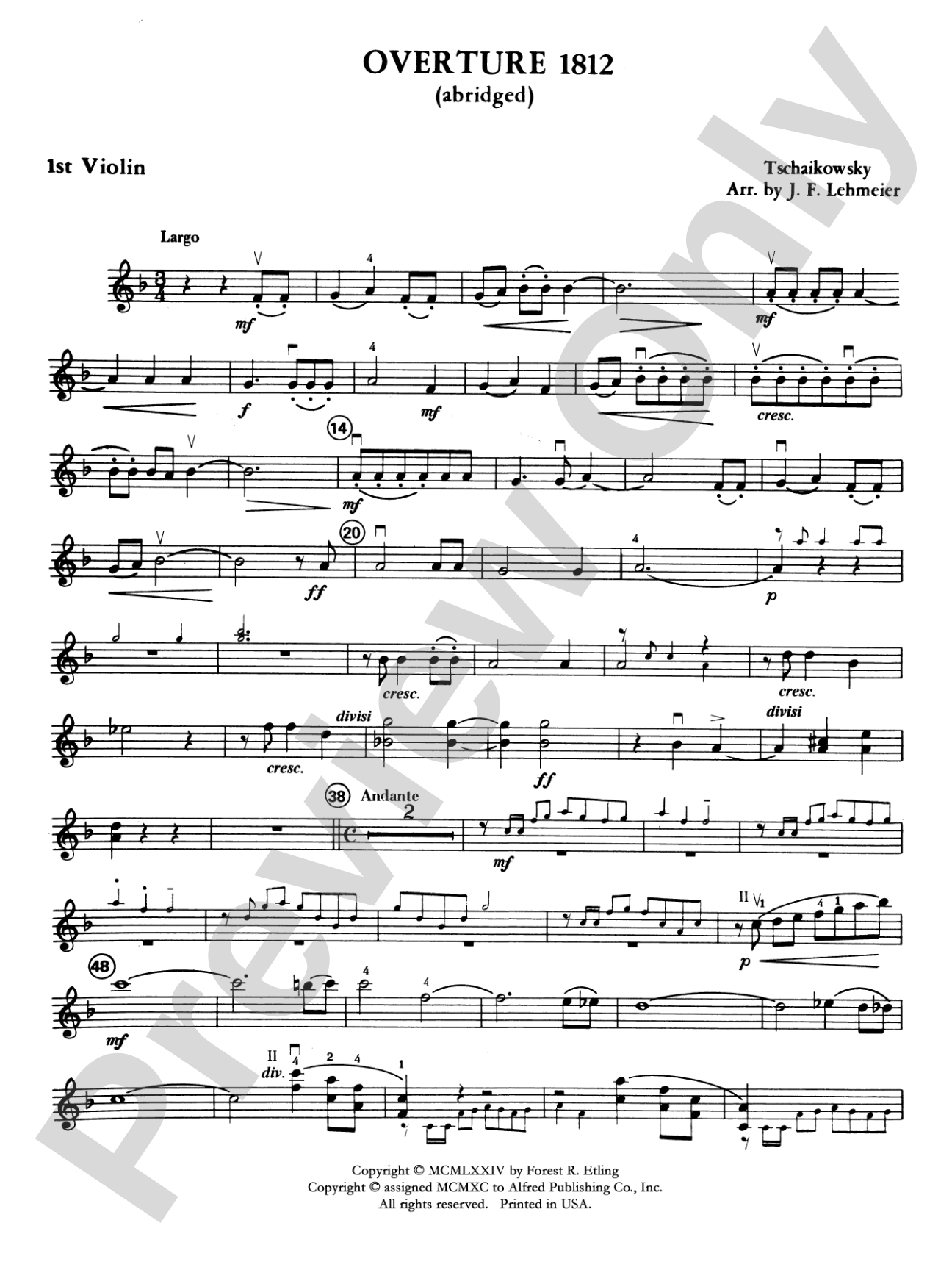 Overture 1812: 1st Violin