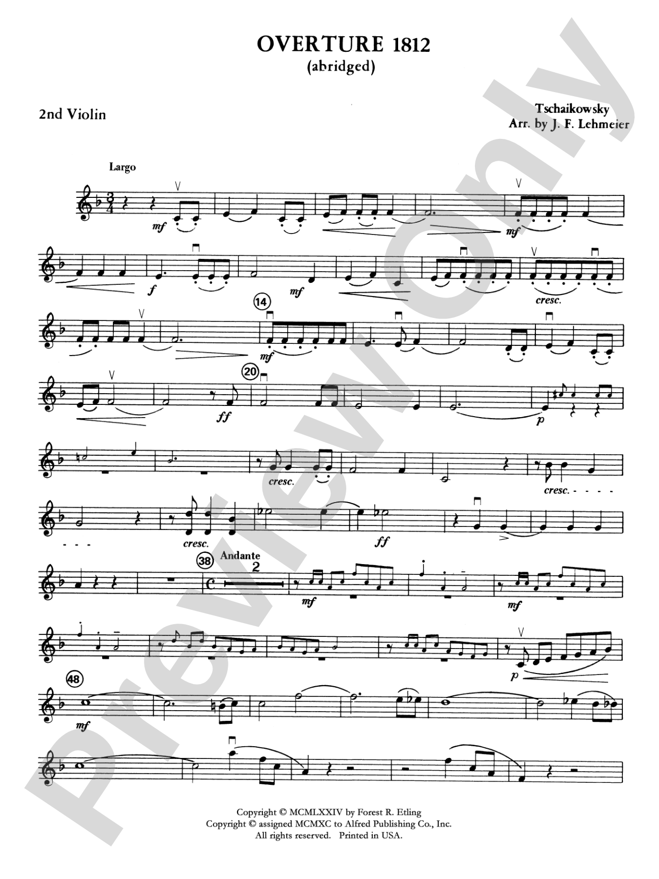 Overture 1812: 2nd Violin