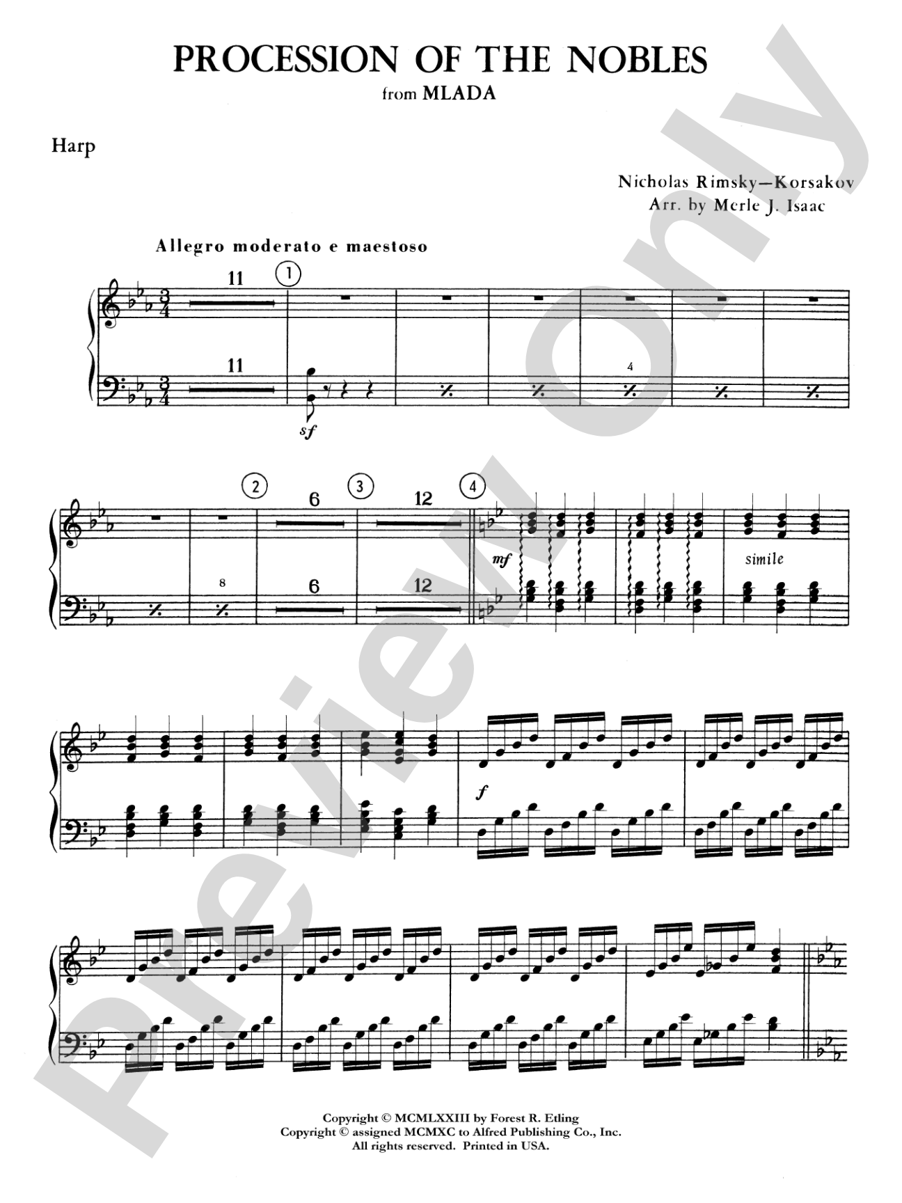 Procession of the Nobles: Harp