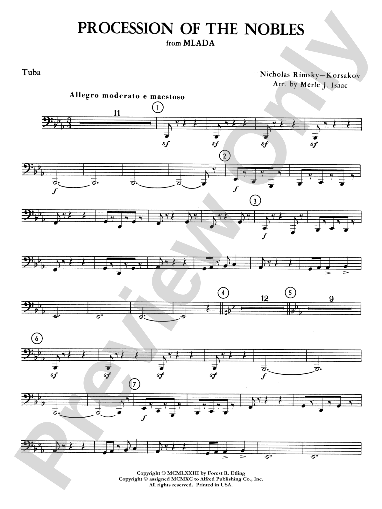 Procession of the Nobles: Tuba