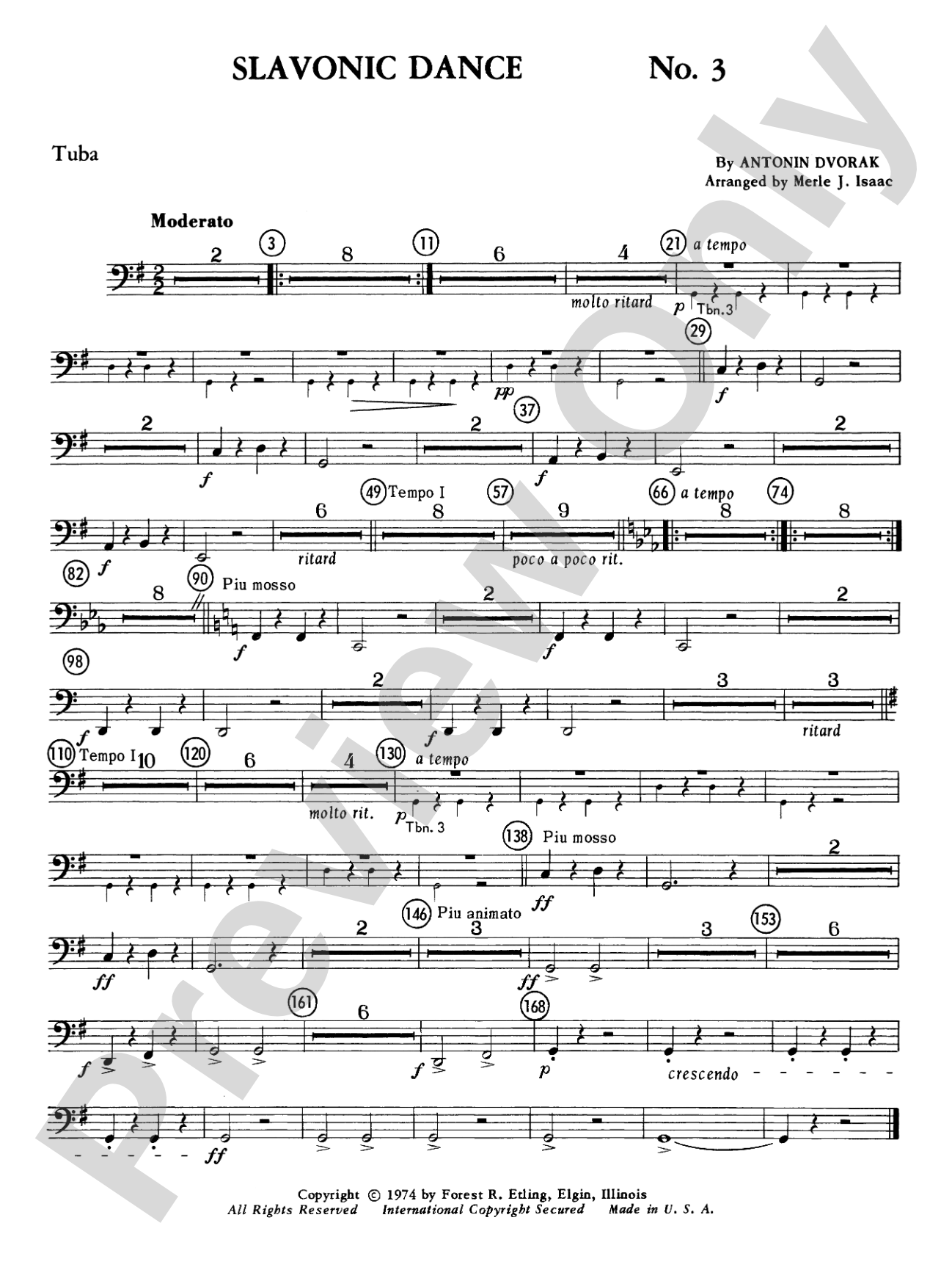 Slavonic Dance No. 3: Tuba