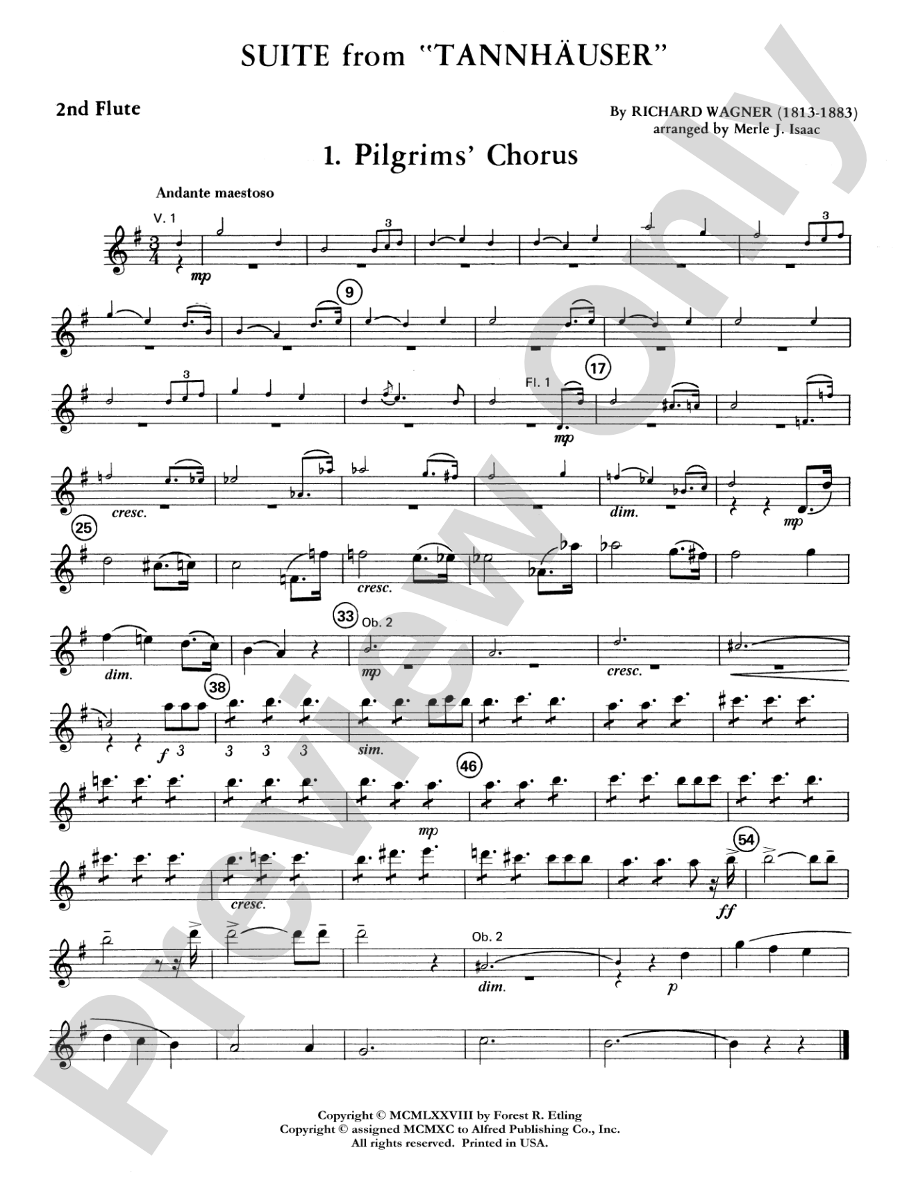 Suite from Tannhäuser: 2nd Flute