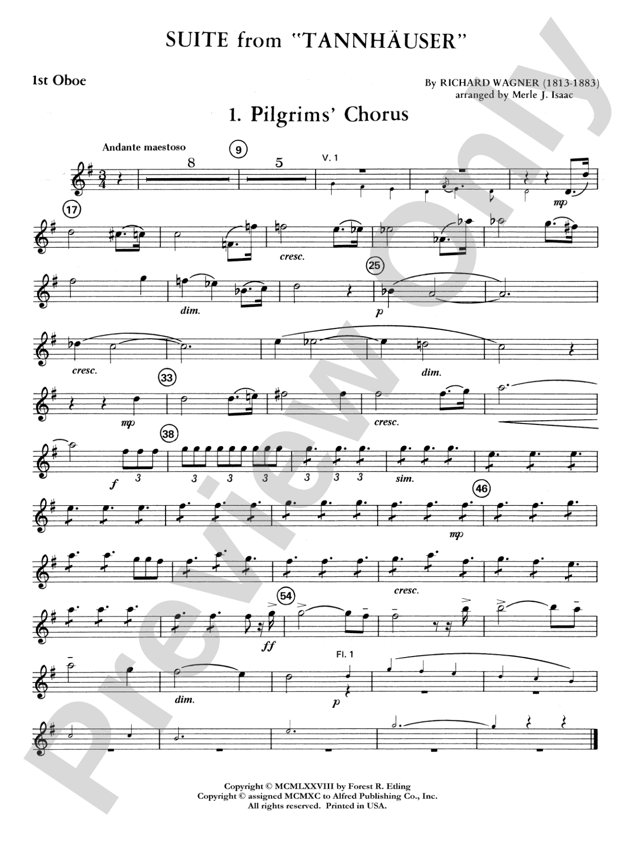 Suite from Tannhäuser: Oboe