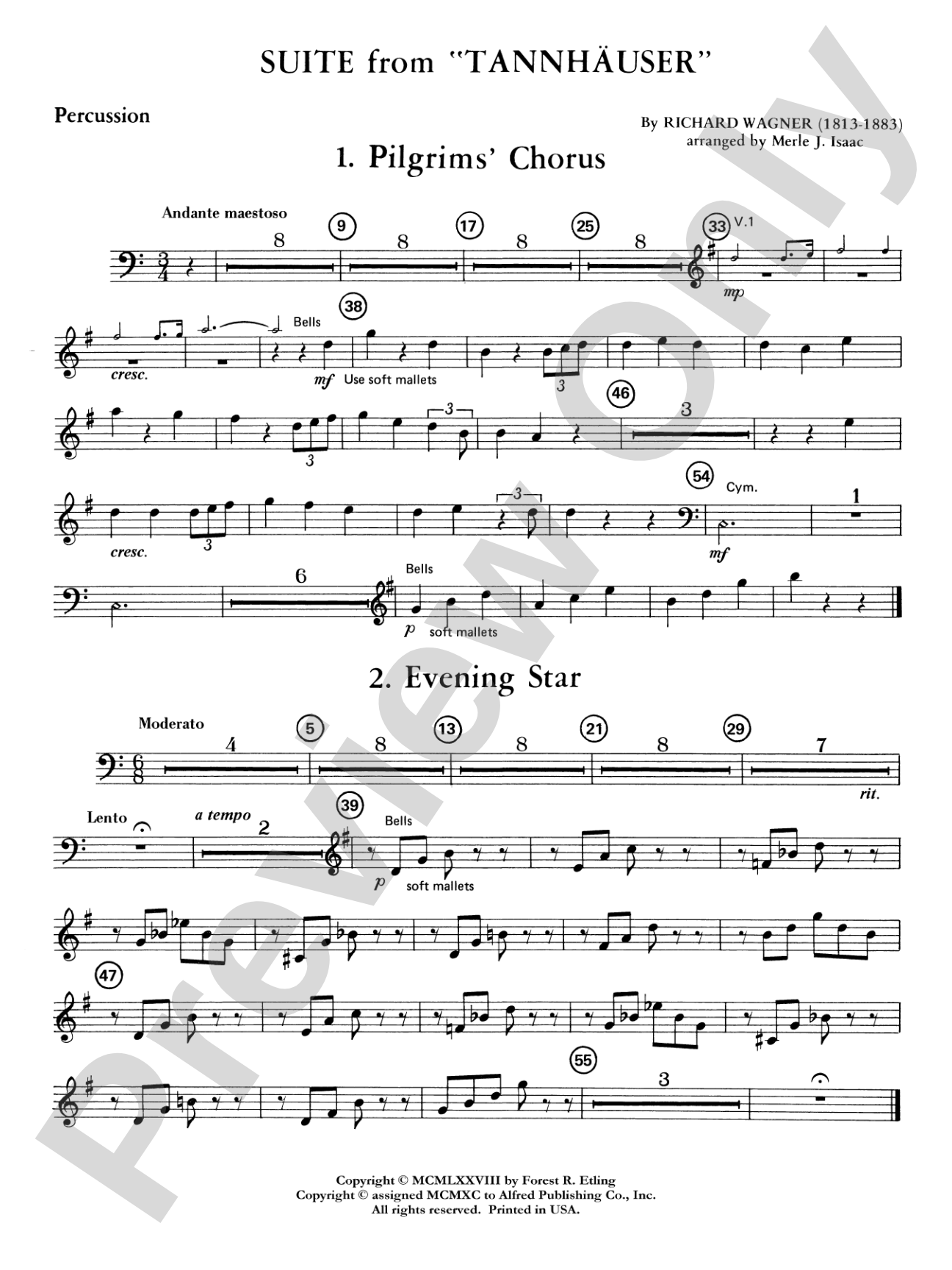 Suite from Tannhäuser: 1st Percussion