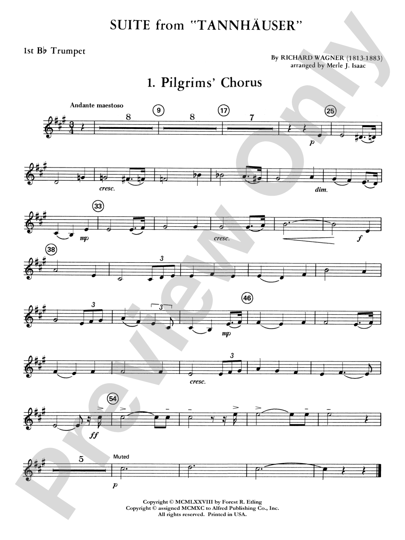 Suite from Tannhäuser: 1st B-flat Trumpet