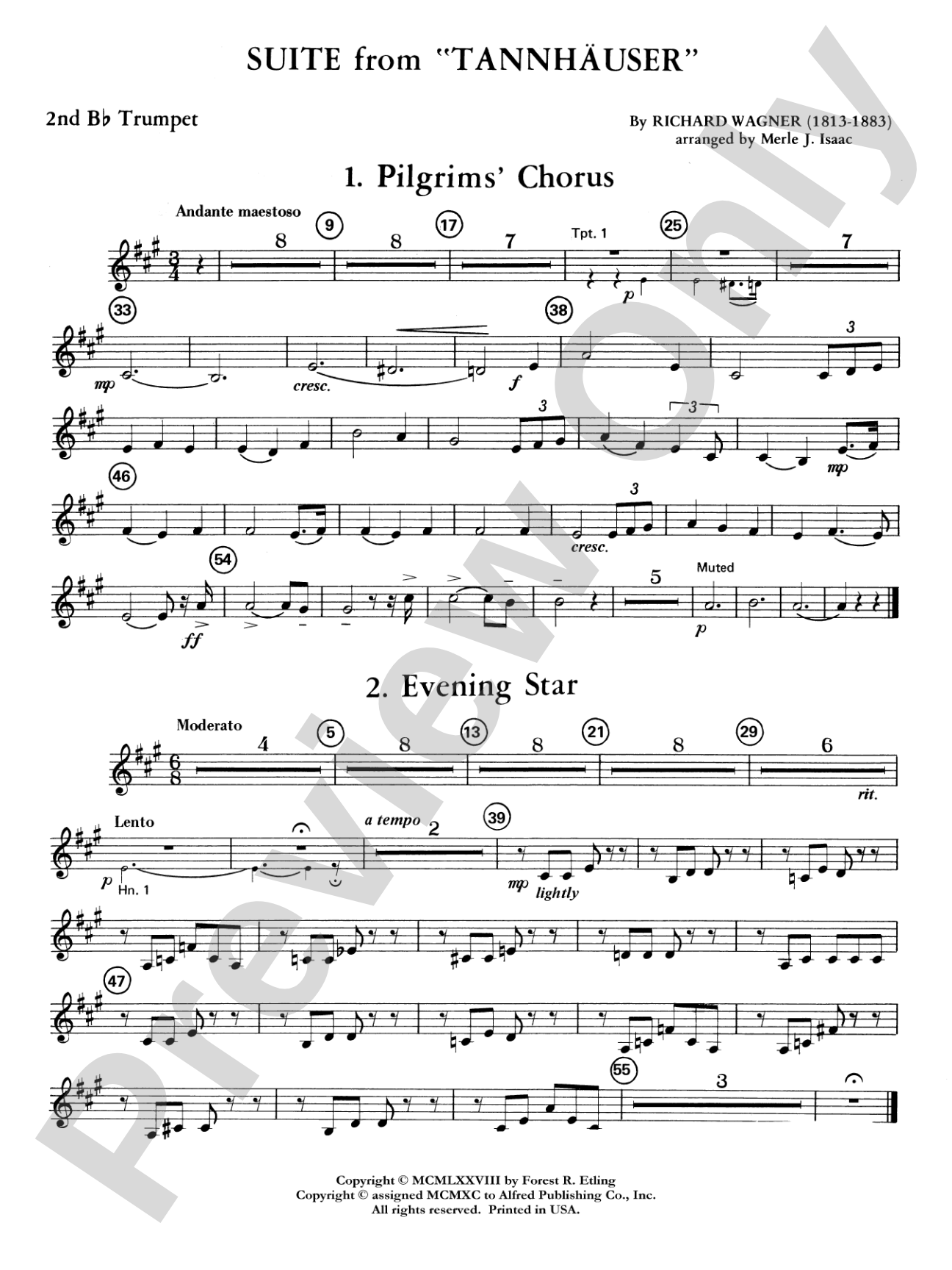 Suite from Tannhäuser: 2nd B-flat Trumpet