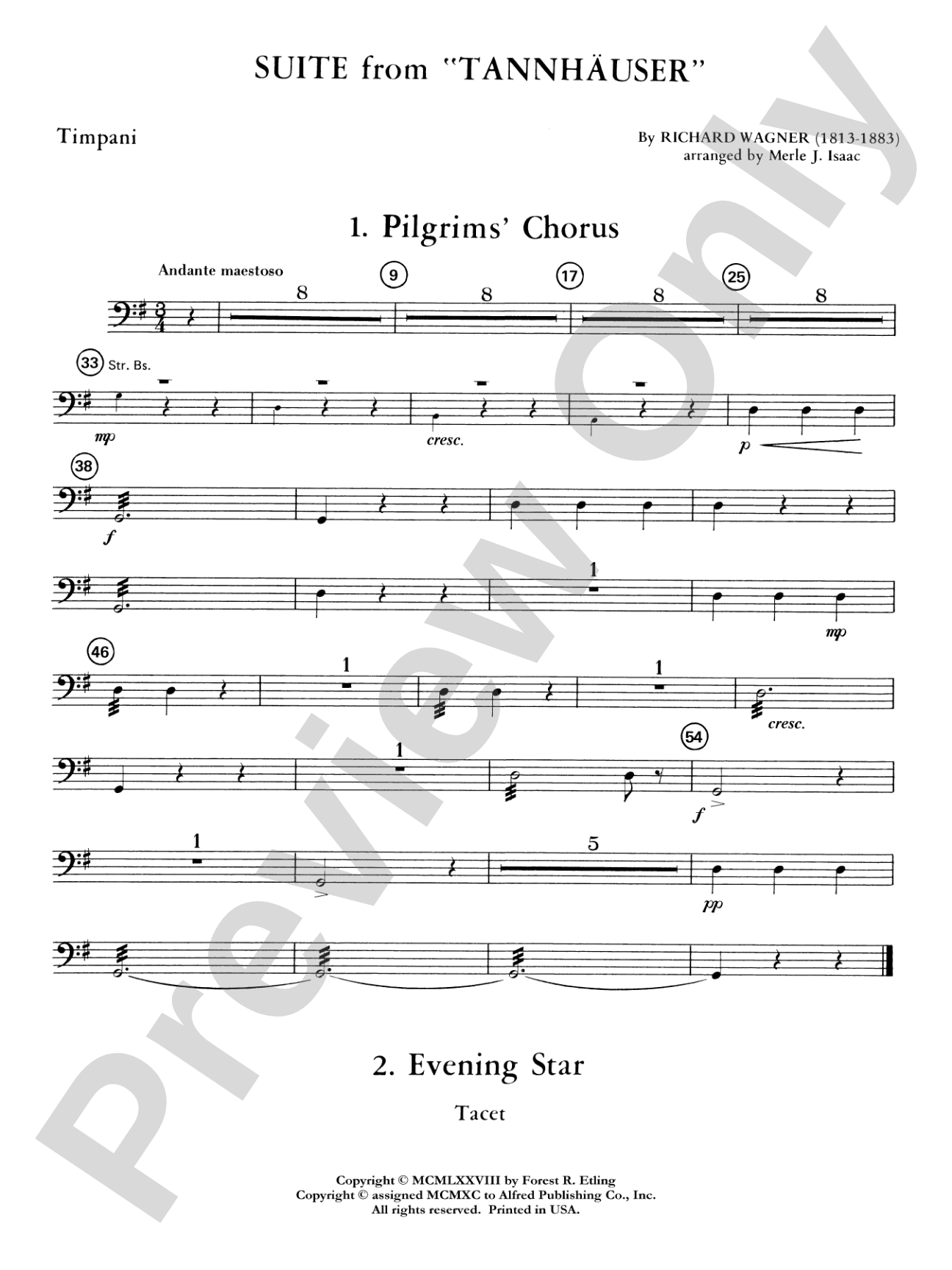 Suite from Tannhäuser: Timpani