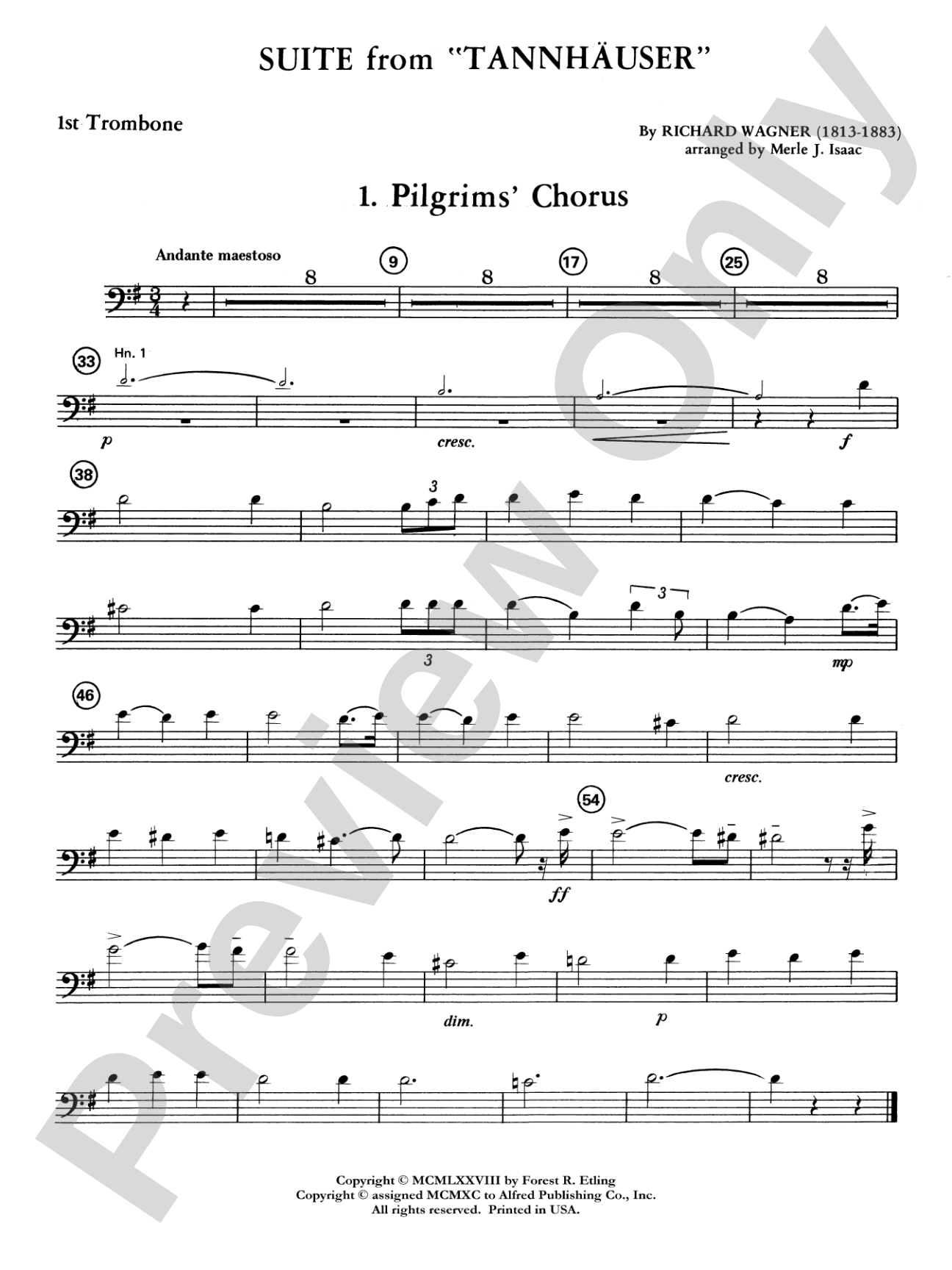 Suite from Tannhäuser: 1st Trombone