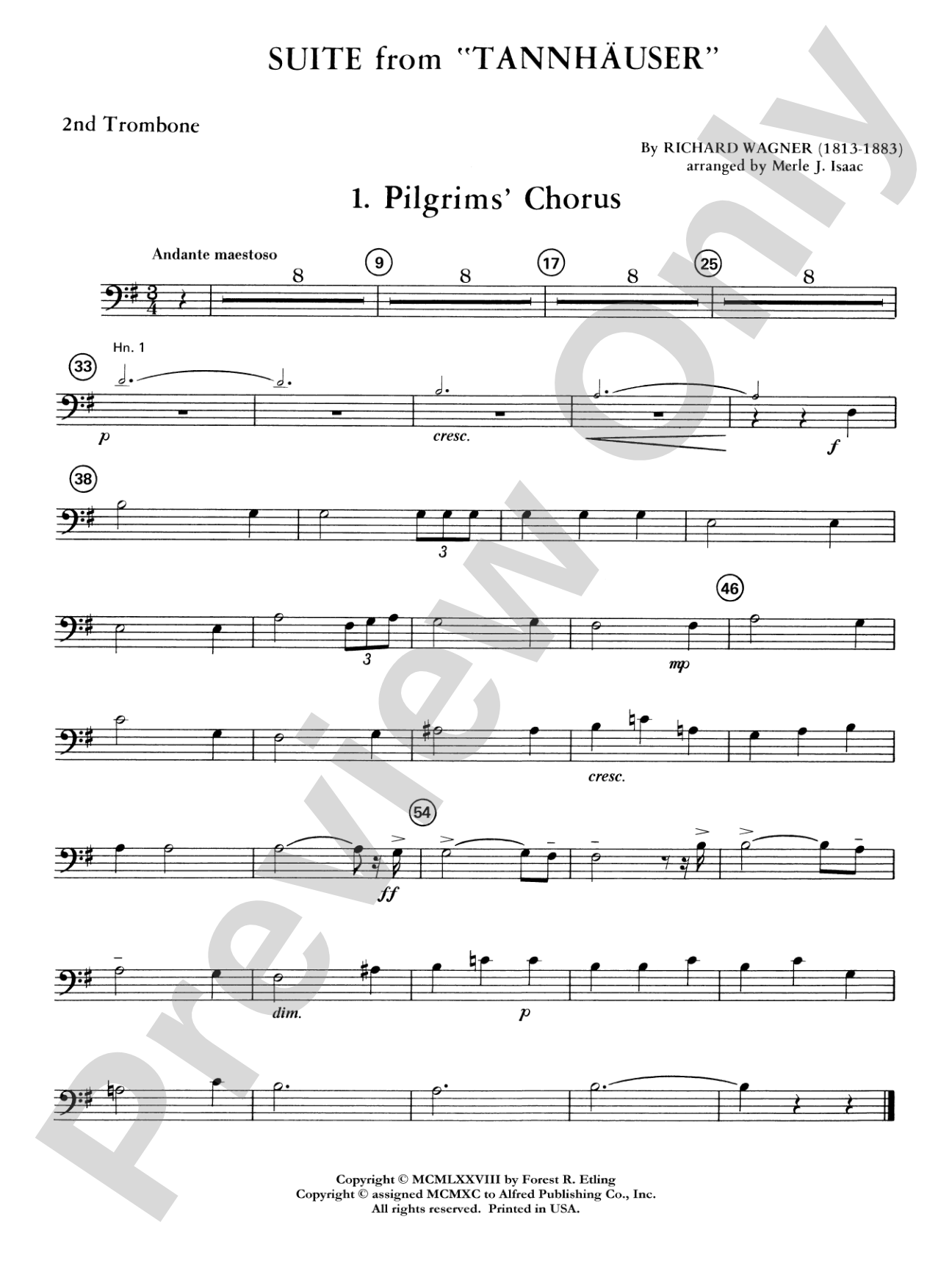 Suite from Tannhäuser: 2nd Trombone