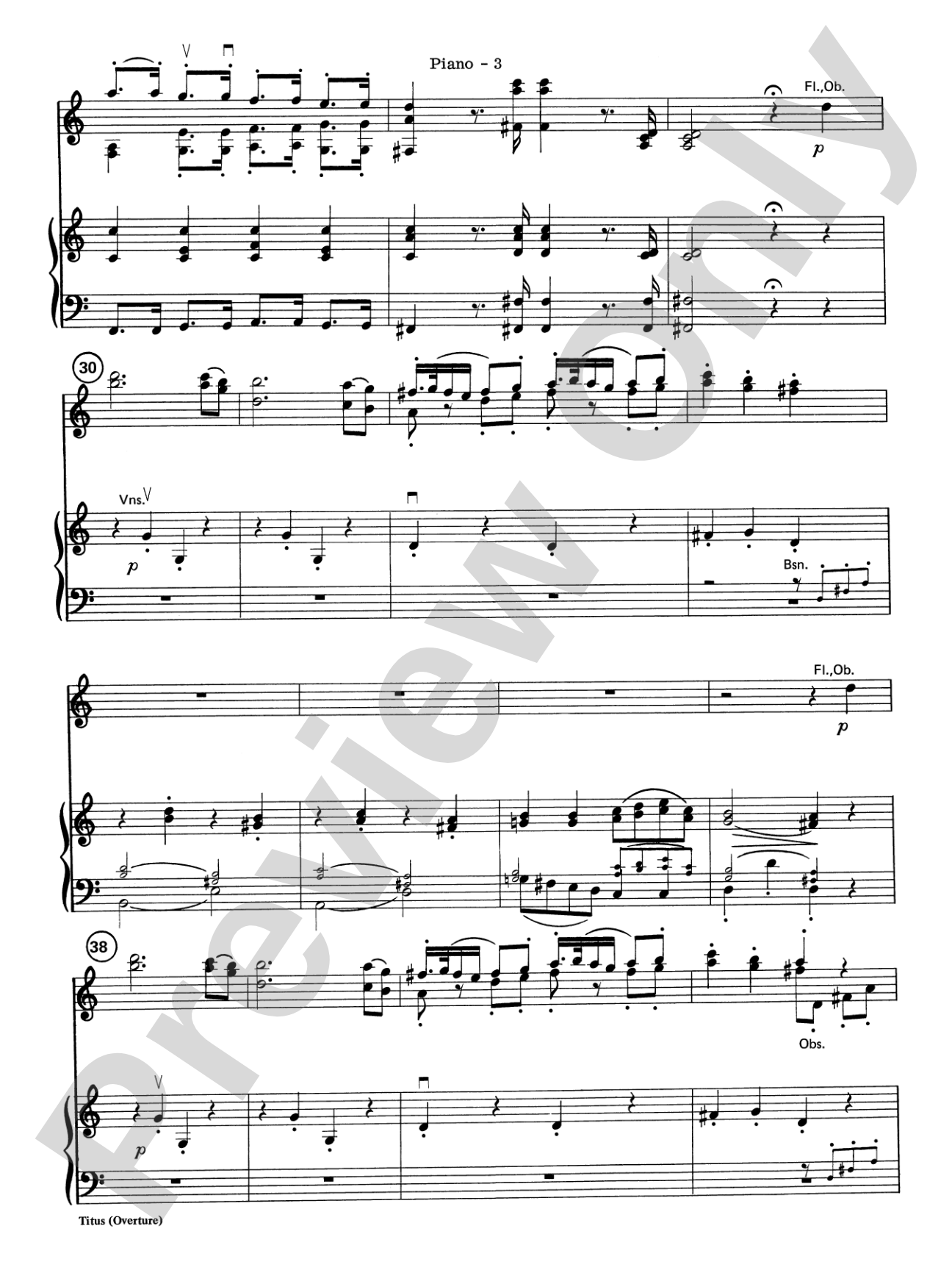 Titus Overture: Piano Accompaniment