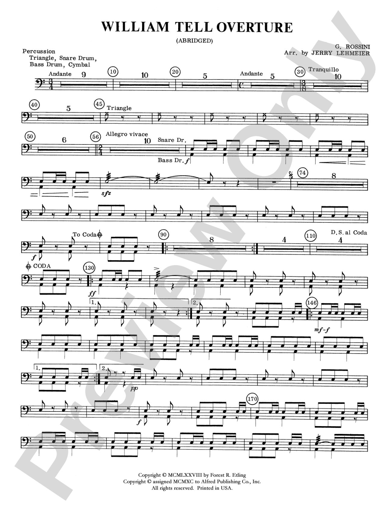 William Tell Overture: 1st Percussion