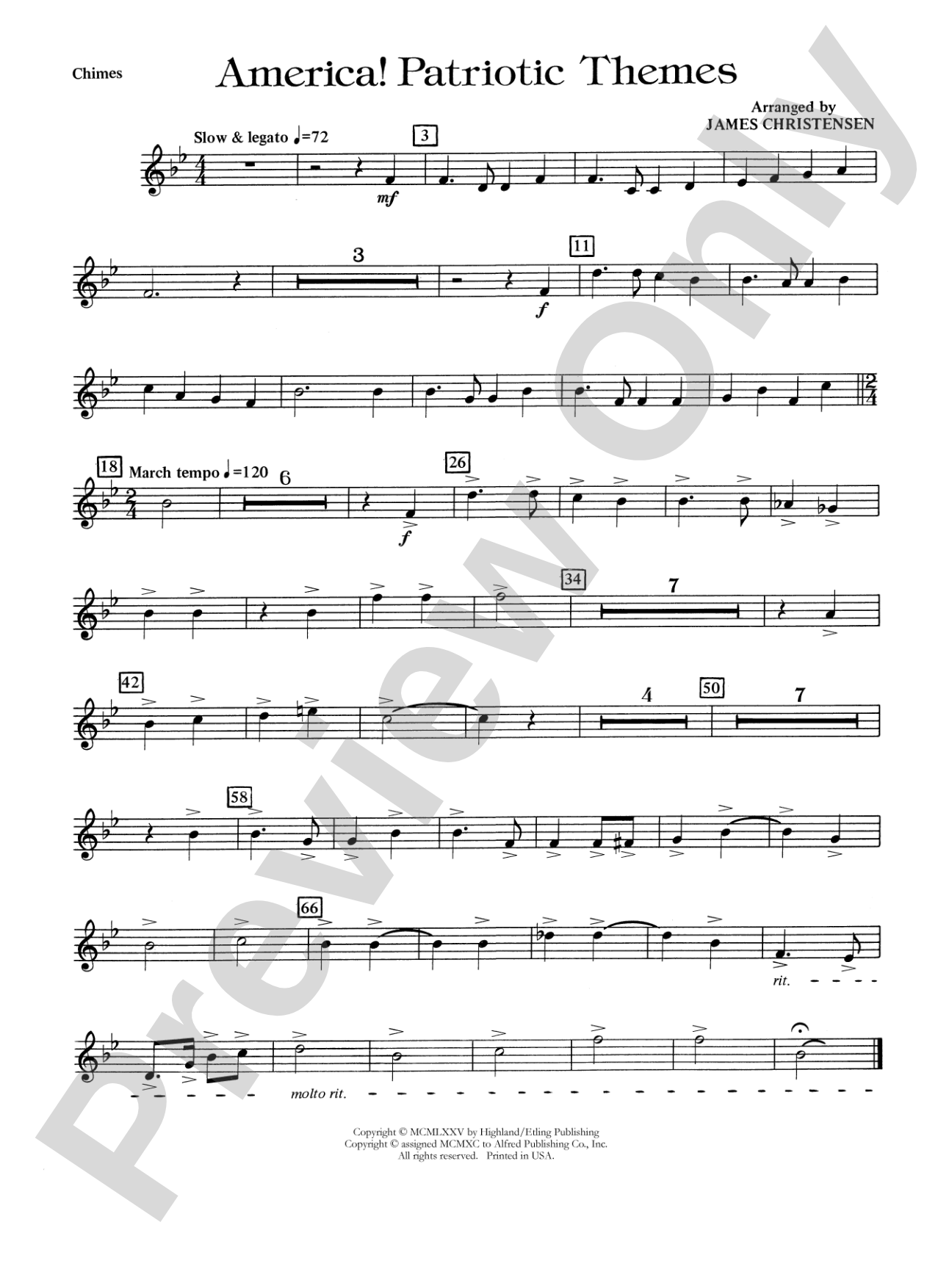 America! Patriotic Themes (as played at Disney World): Chimes