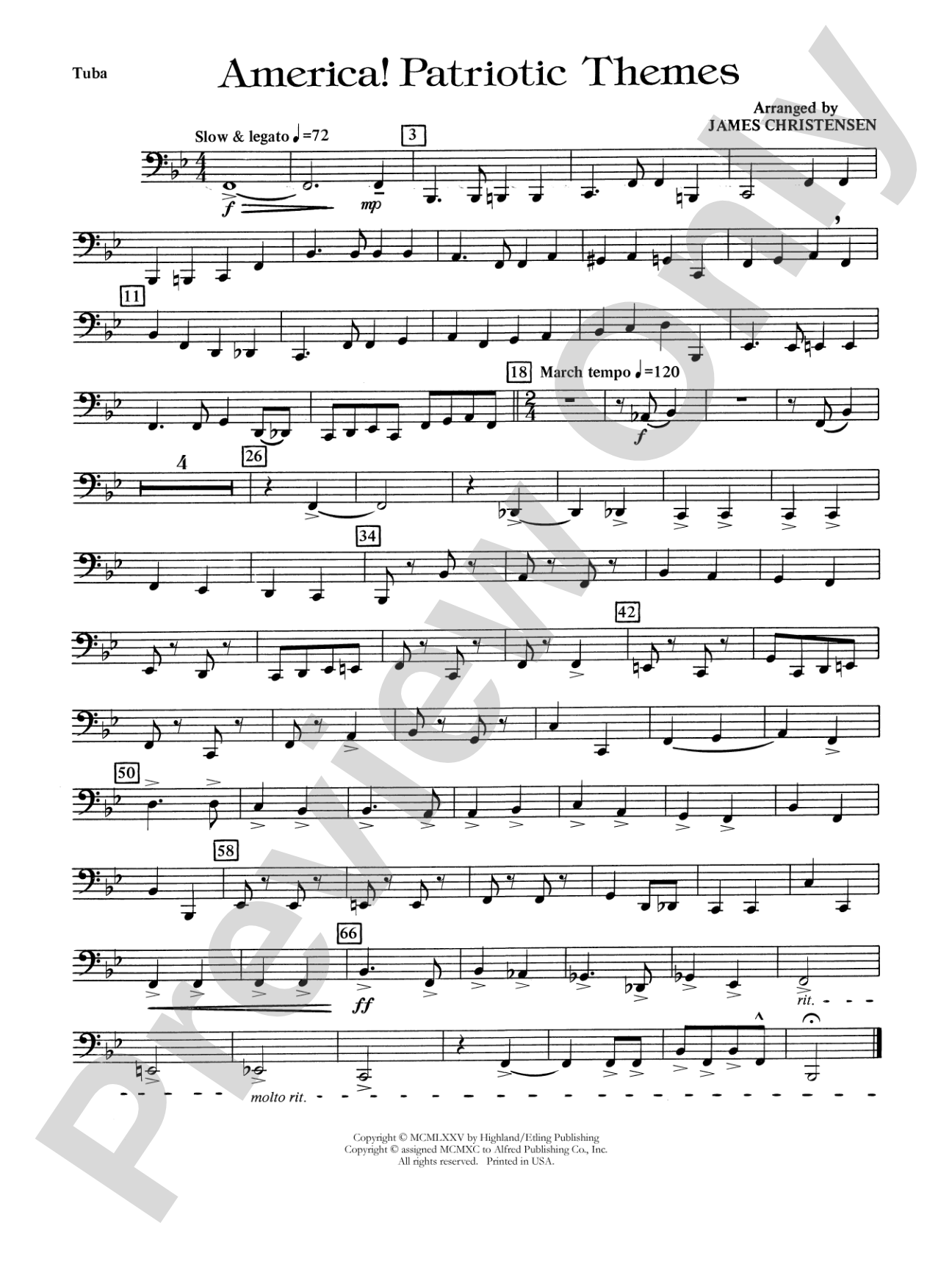America! Patriotic Themes (as played at Disney World): Tuba