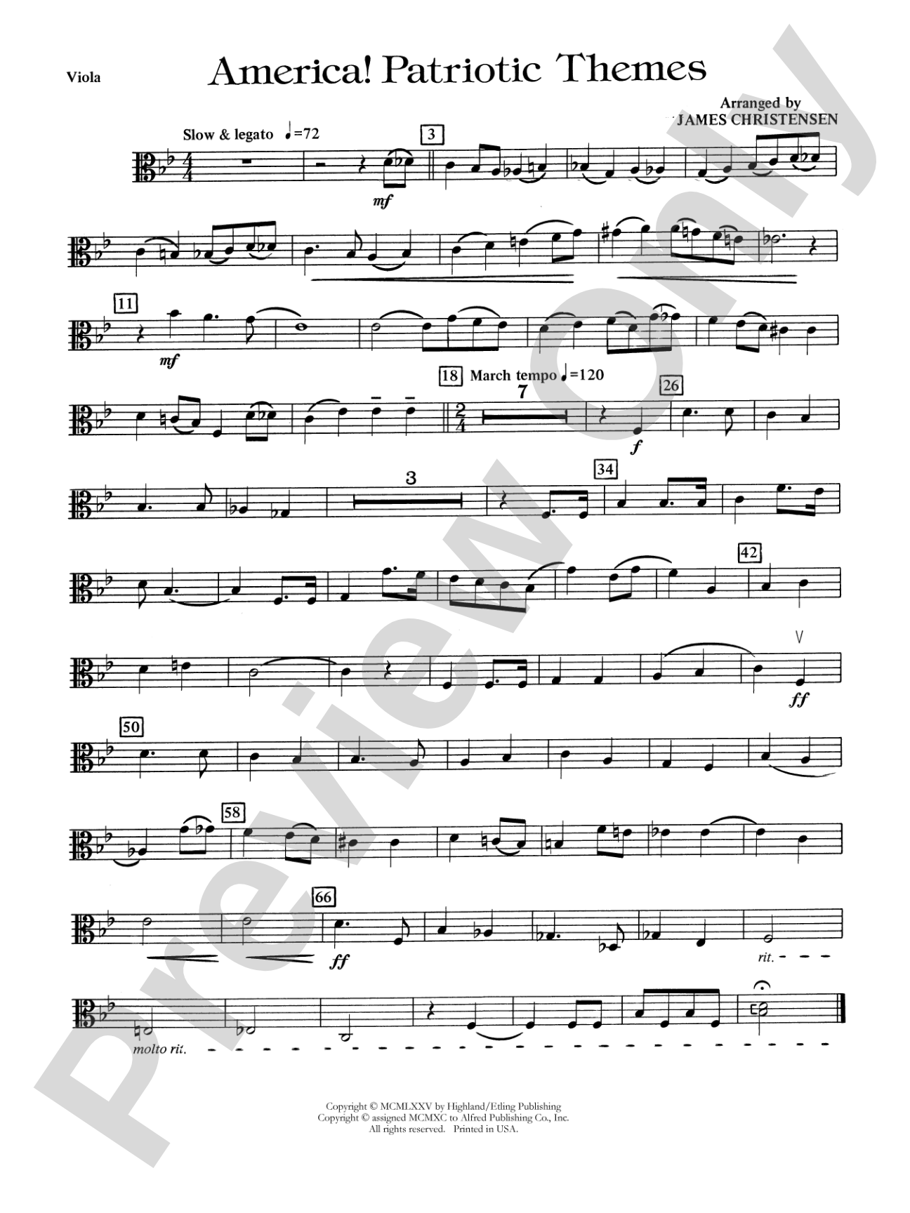 America! Patriotic Themes (as played at Disney World): Viola
