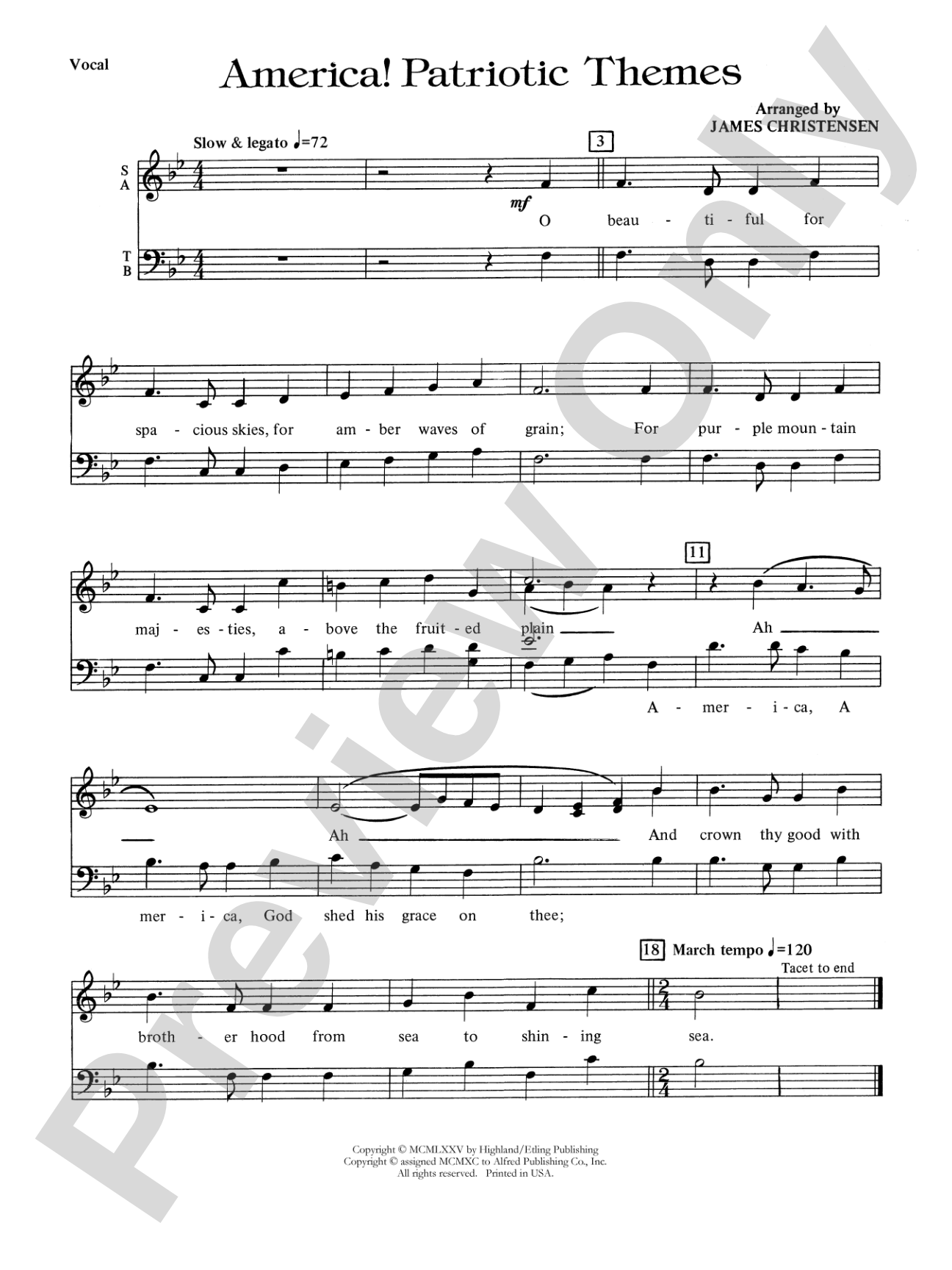 America! Patriotic Themes (as played at Disney World): Vocals