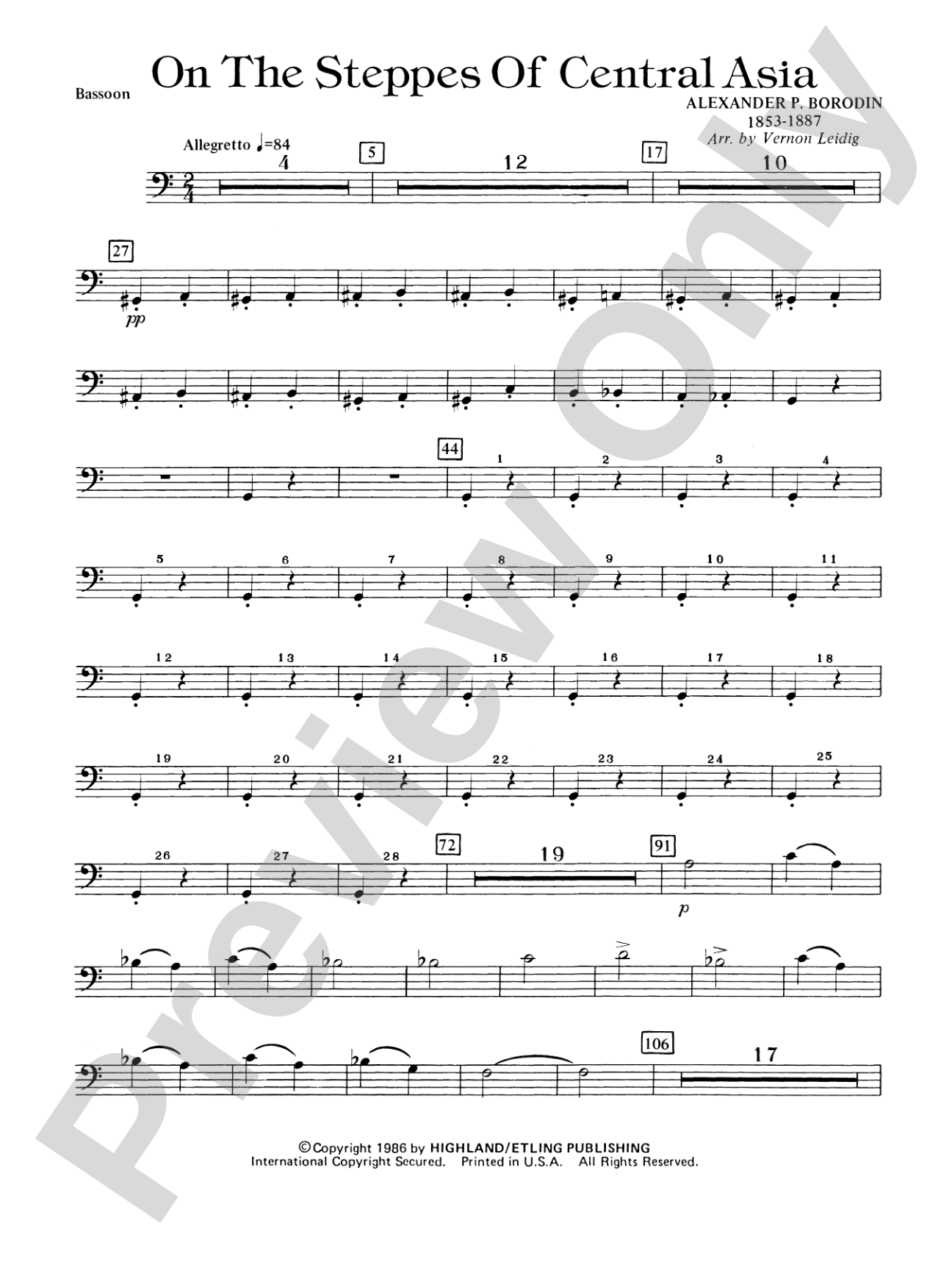On the Steppes of Central Asia: Bassoon
