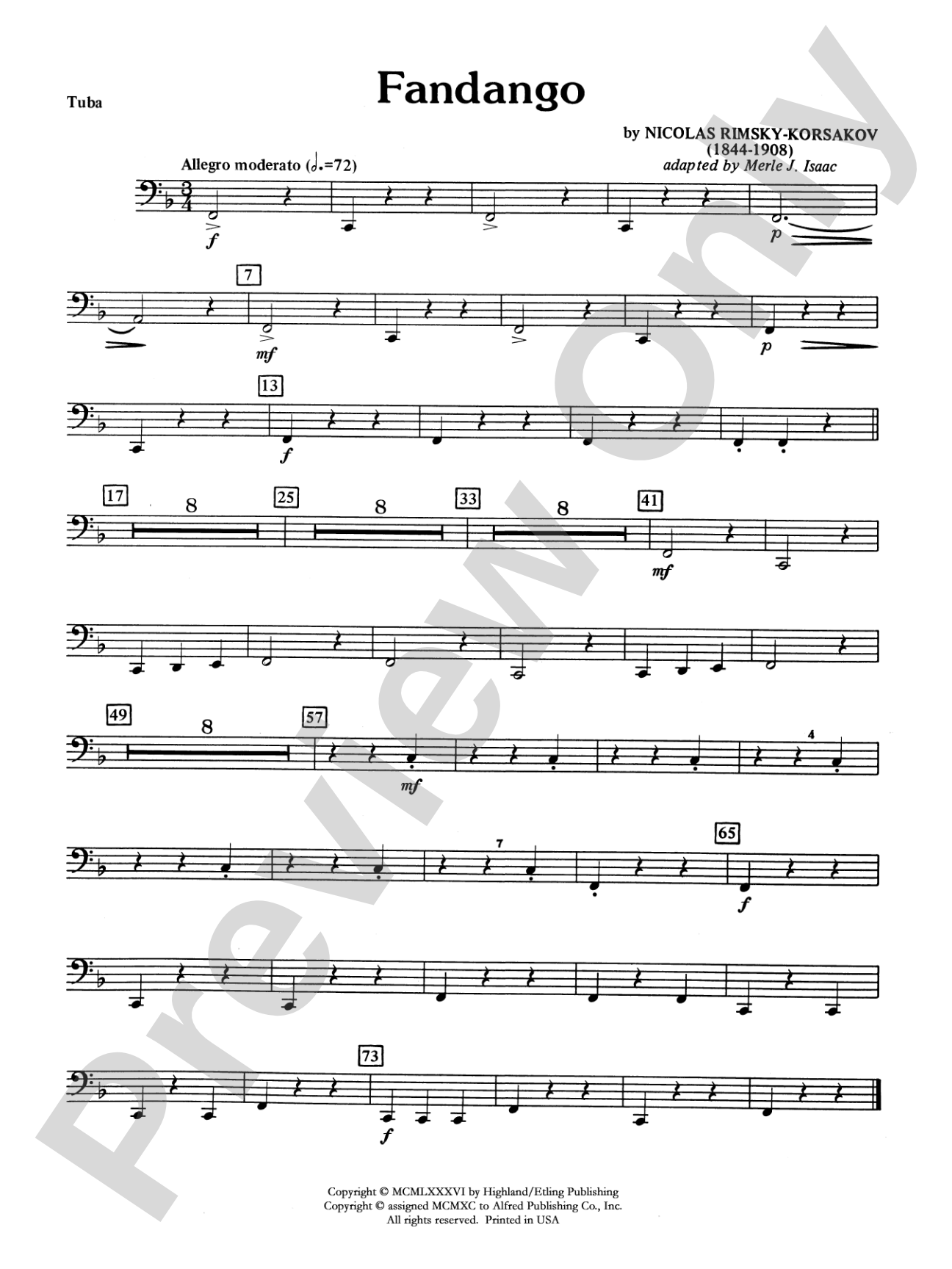 Fandango and Alborado: Tuba