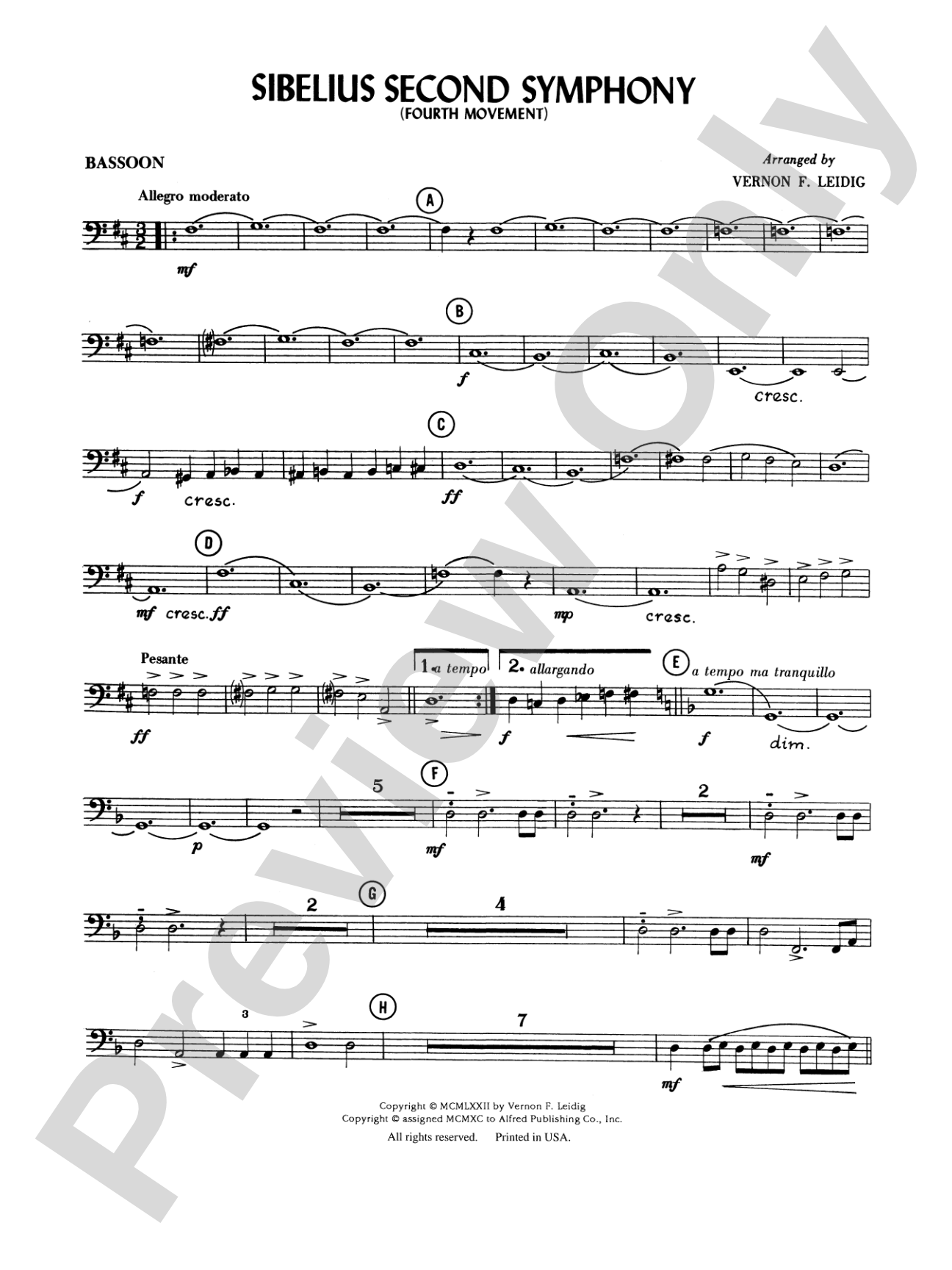 Sibelius's 2nd Symphony, 4th Movement: Bassoon