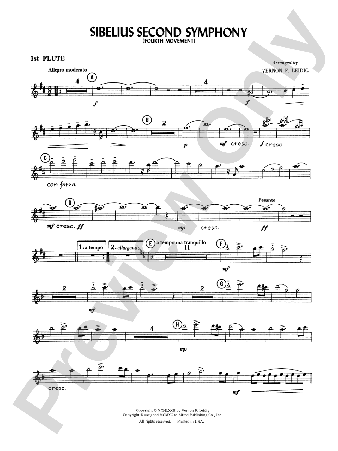 Sibelius's 2nd Symphony, 4th Movement: Flute