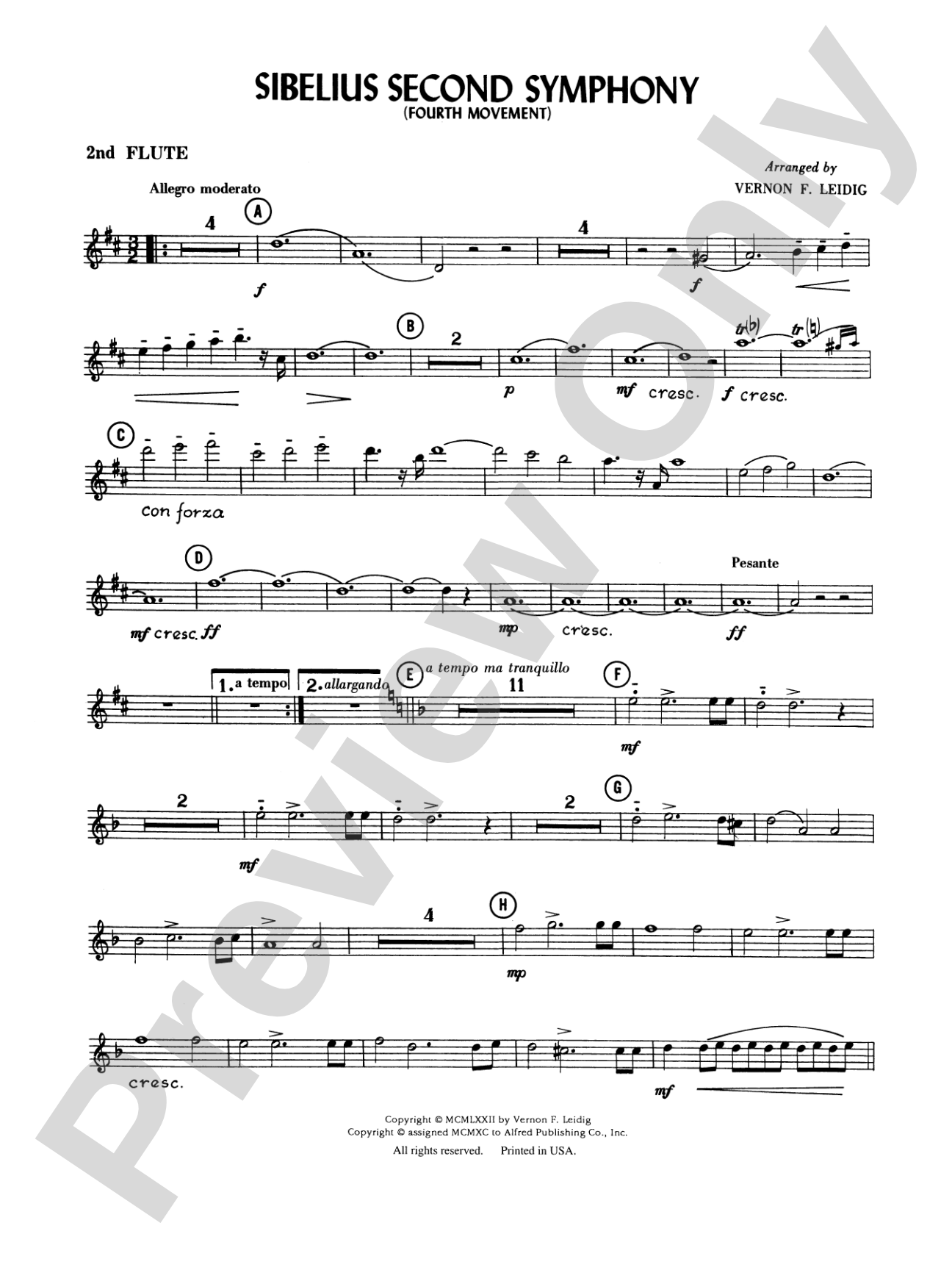 Sibelius's 2nd Symphony, 4th Movement: 2nd Flute