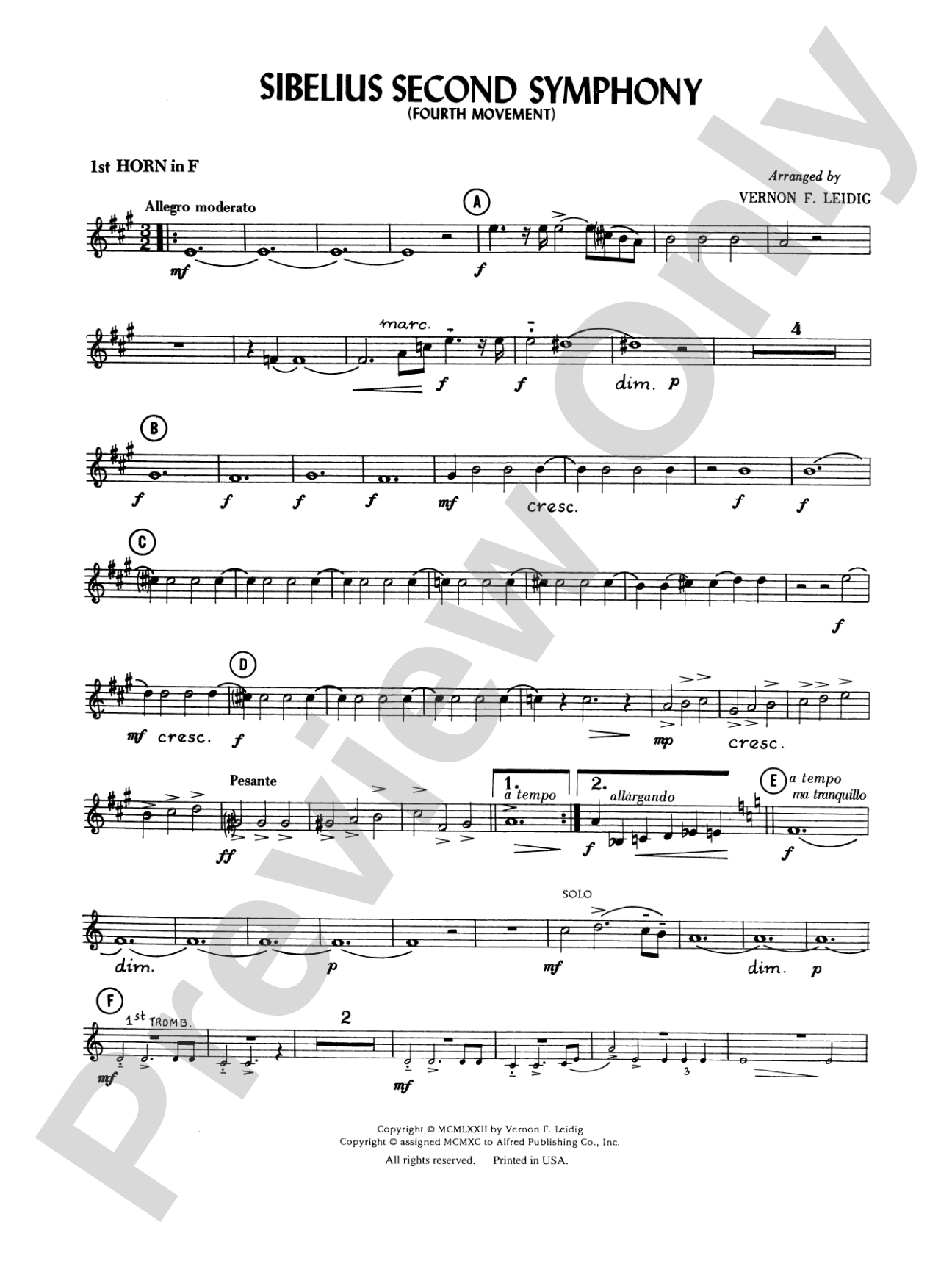 Sibelius's 2nd Symphony, 4th Movement: 1st F Horn
