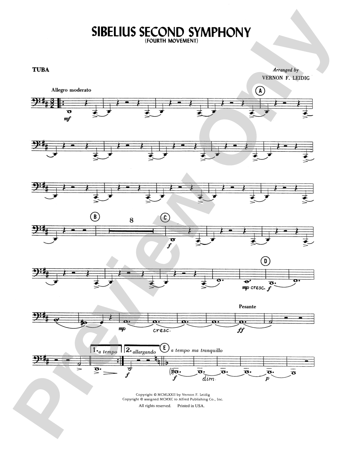 Sibelius's 2nd Symphony, 4th Movement: Tuba