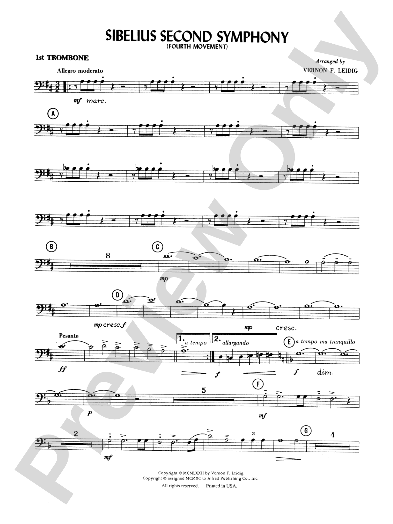 Sibelius's 2nd Symphony, 4th Movement: 1st Trombone