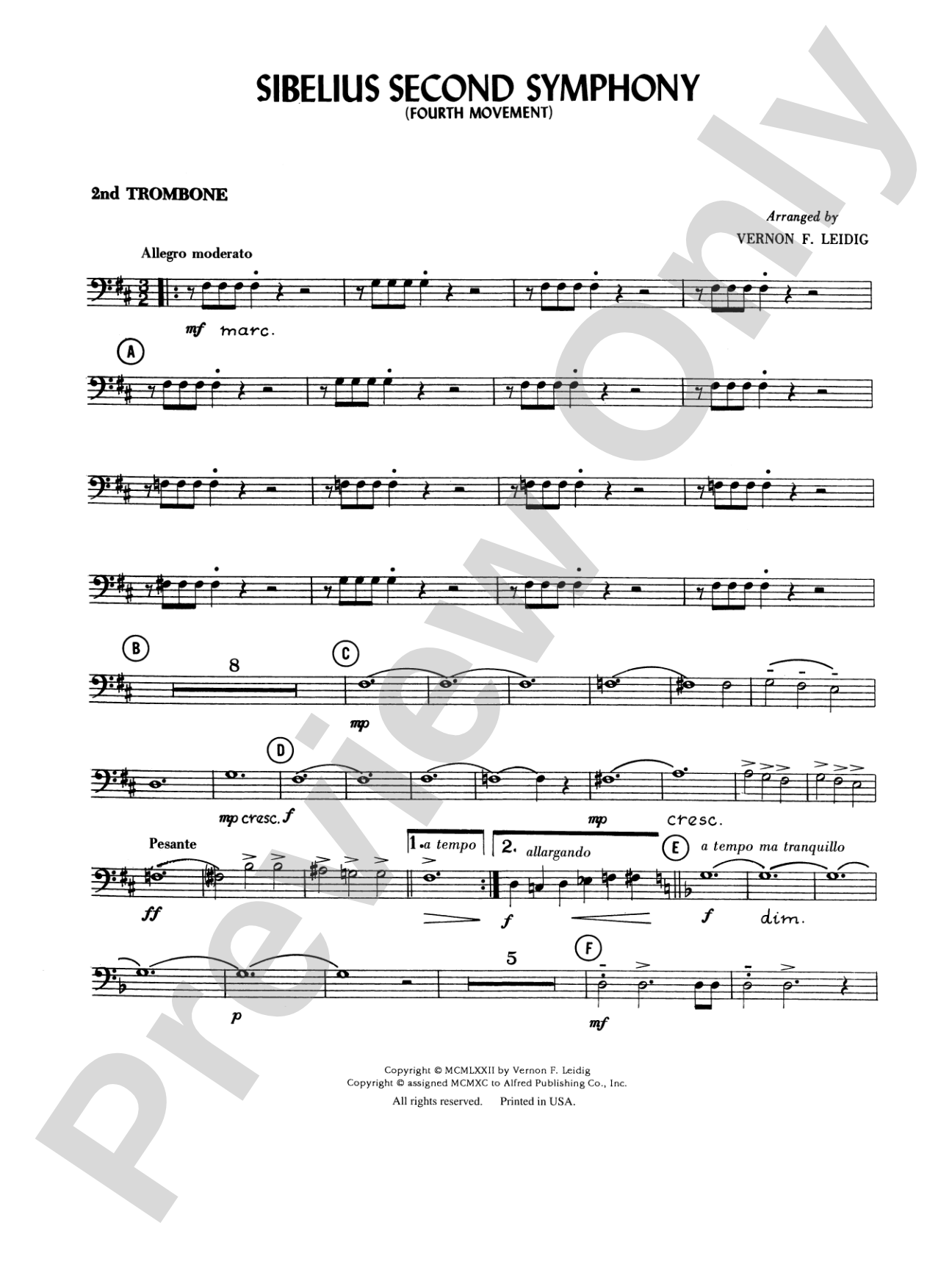 Sibelius's 2nd Symphony, 4th Movement: 2nd Trombone