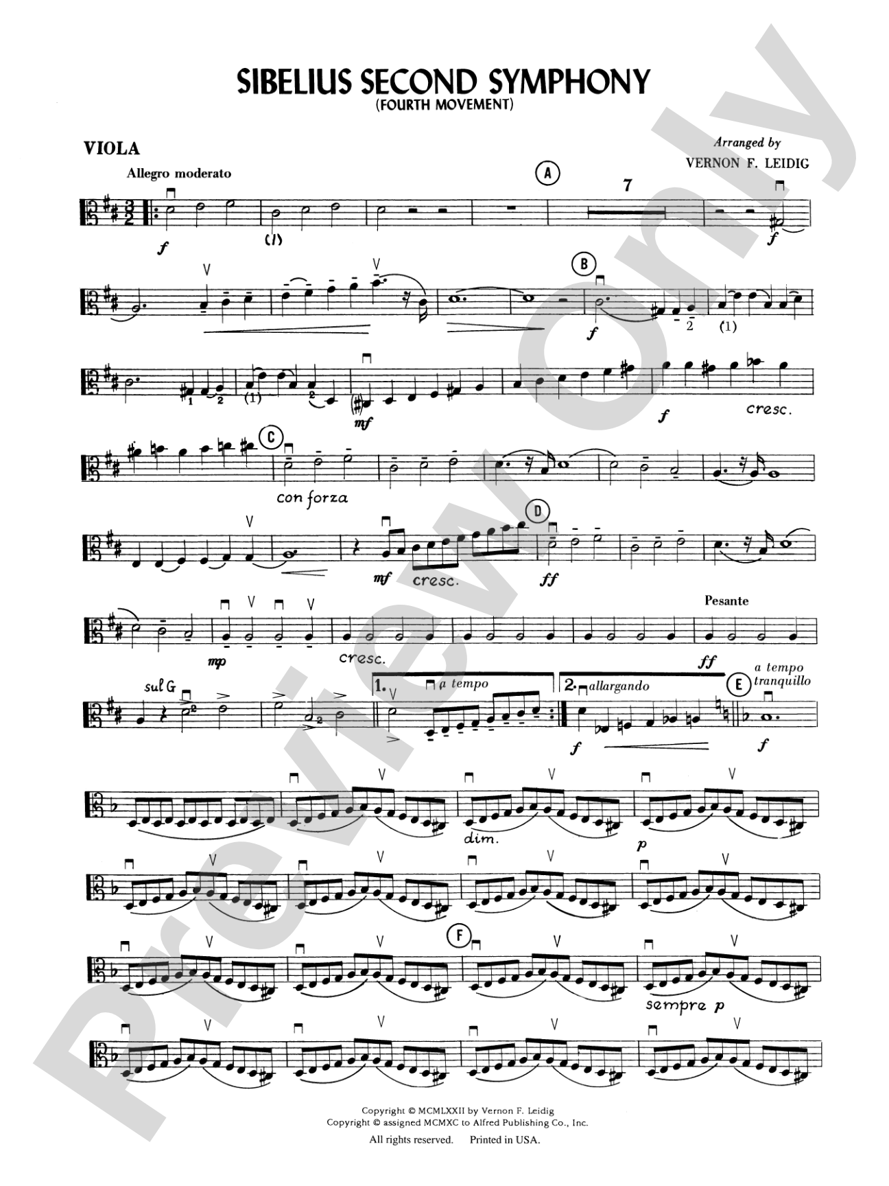 Sibelius's 2nd Symphony, 4th Movement: Viola