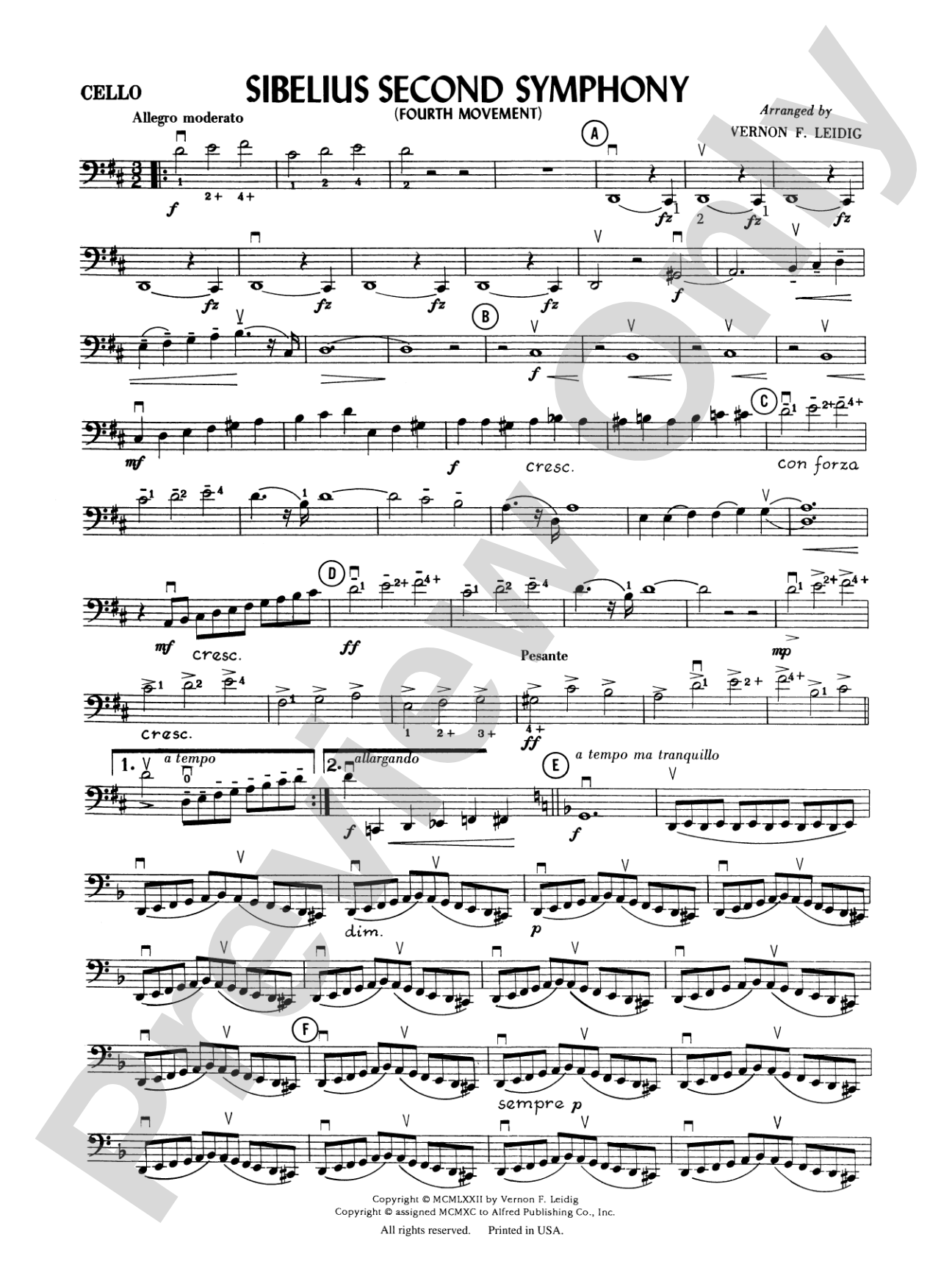 Sibelius's 2nd Symphony, 4th Movement: Cello