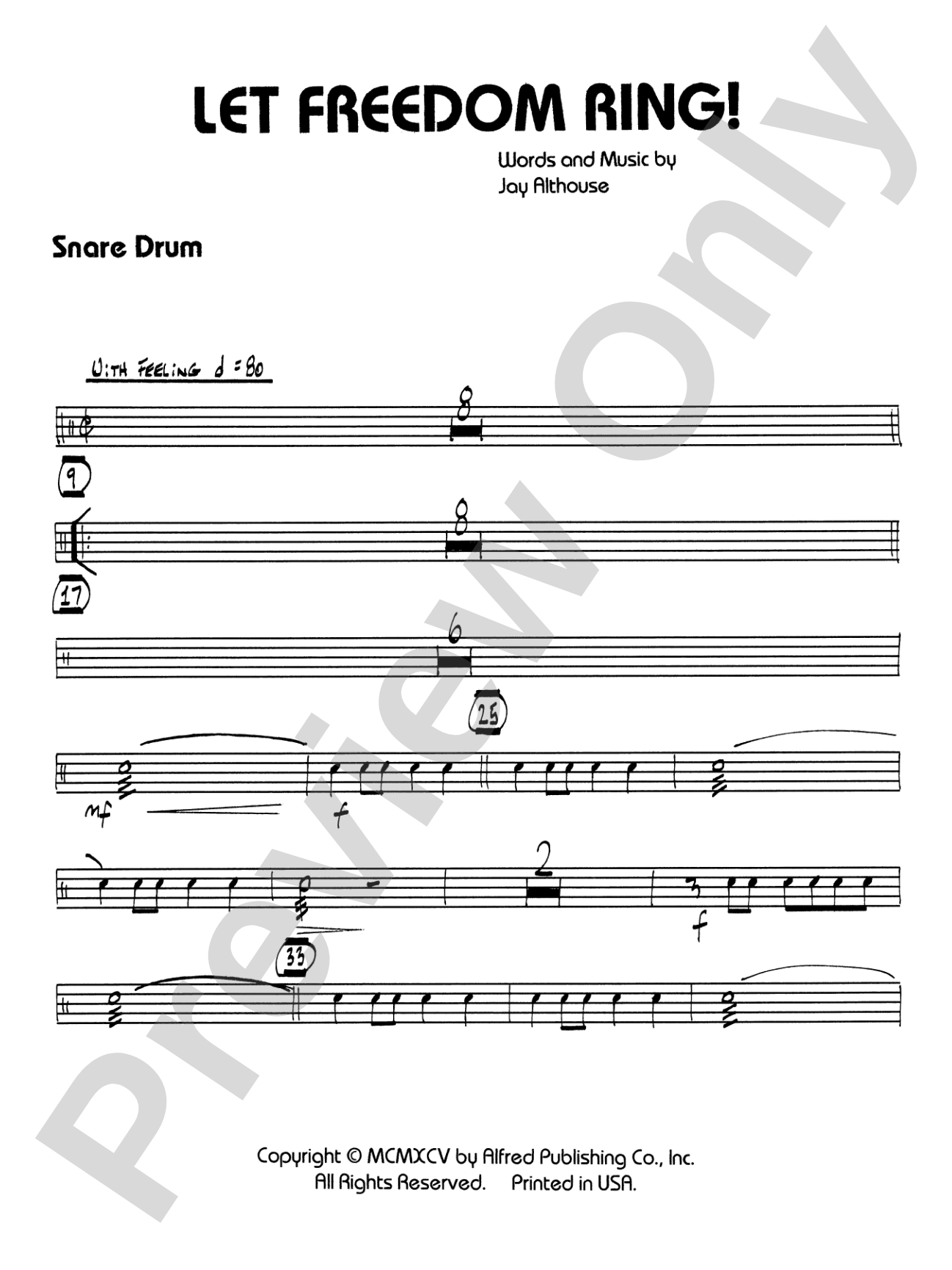 Let Freedom Ring!: Snare Drum: Choral SoundPax