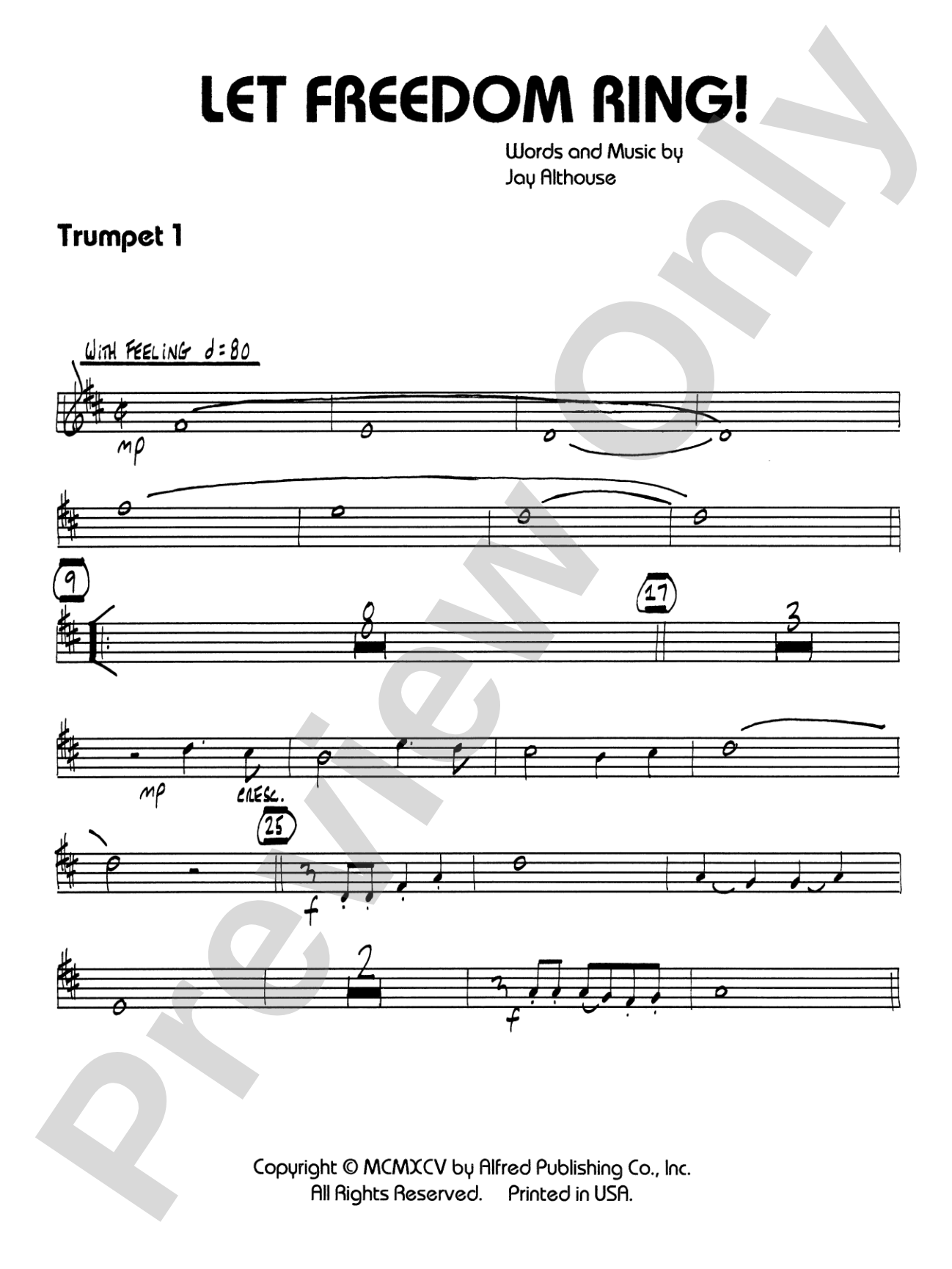 Let Freedom Ring!: 1st B-flat Trumpet: Choral SoundPax