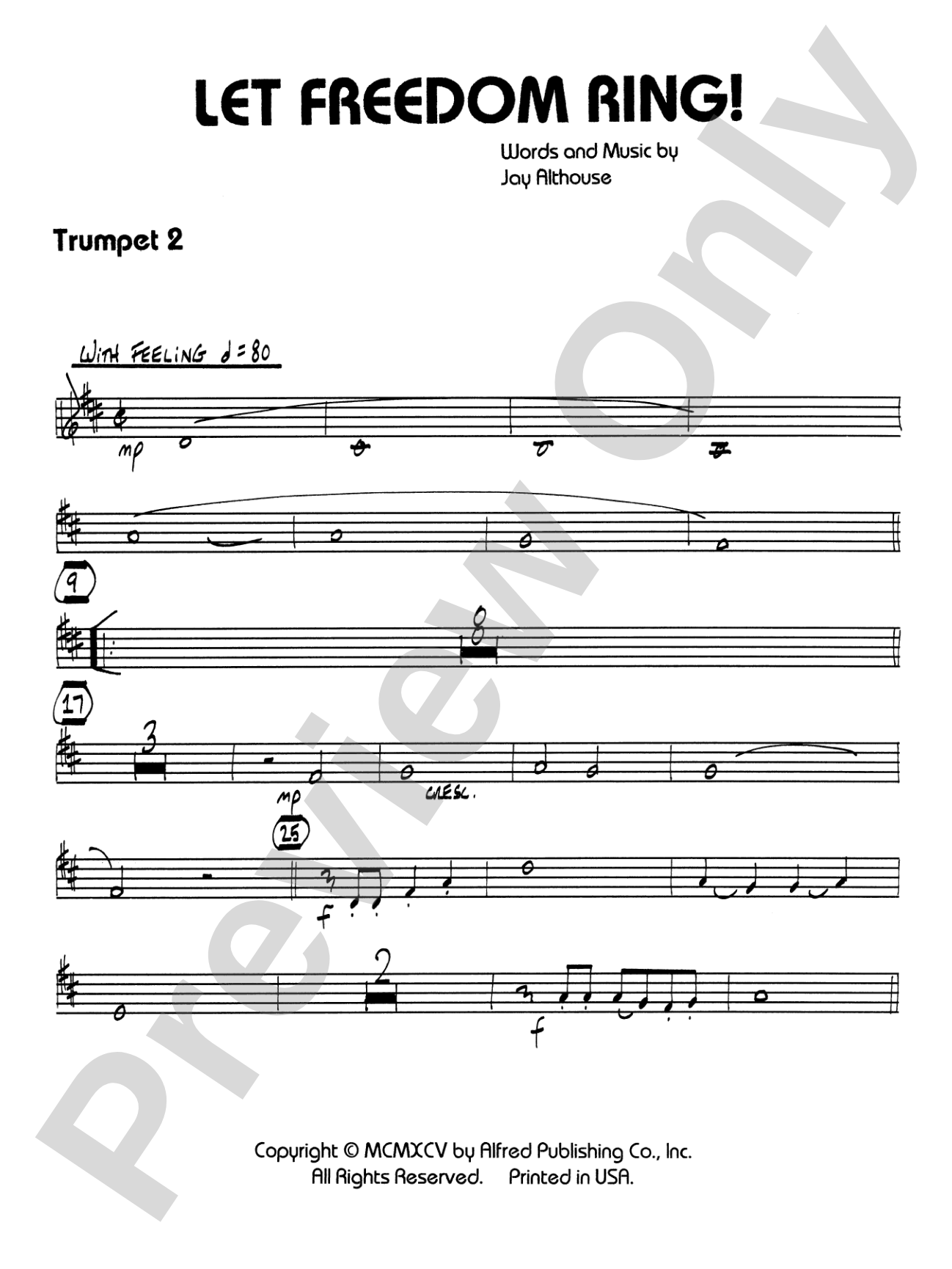 Let Freedom Ring!: 2nd B-flat Trumpet: Choral SoundPax