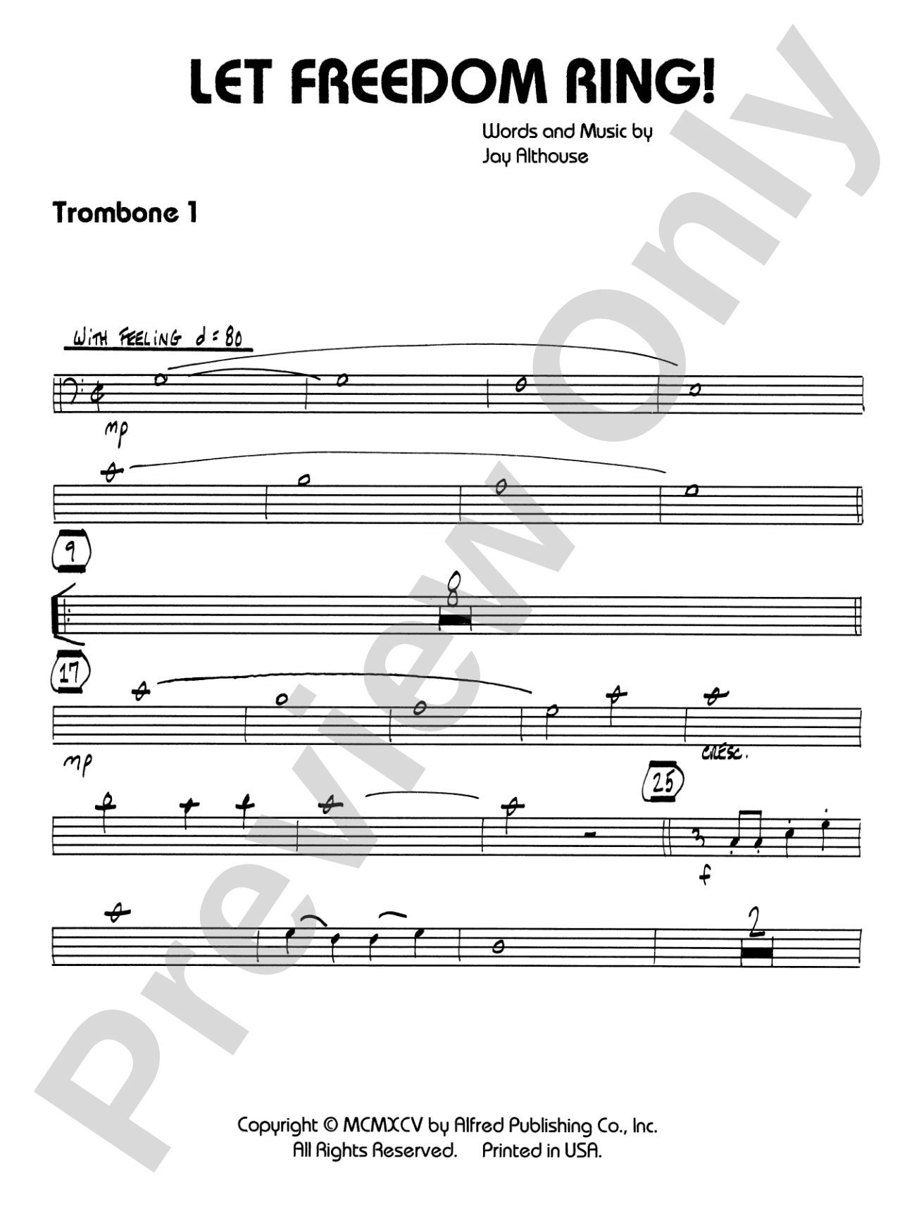 Let Freedom Ring!: 1st Trombone: Choral SoundPax