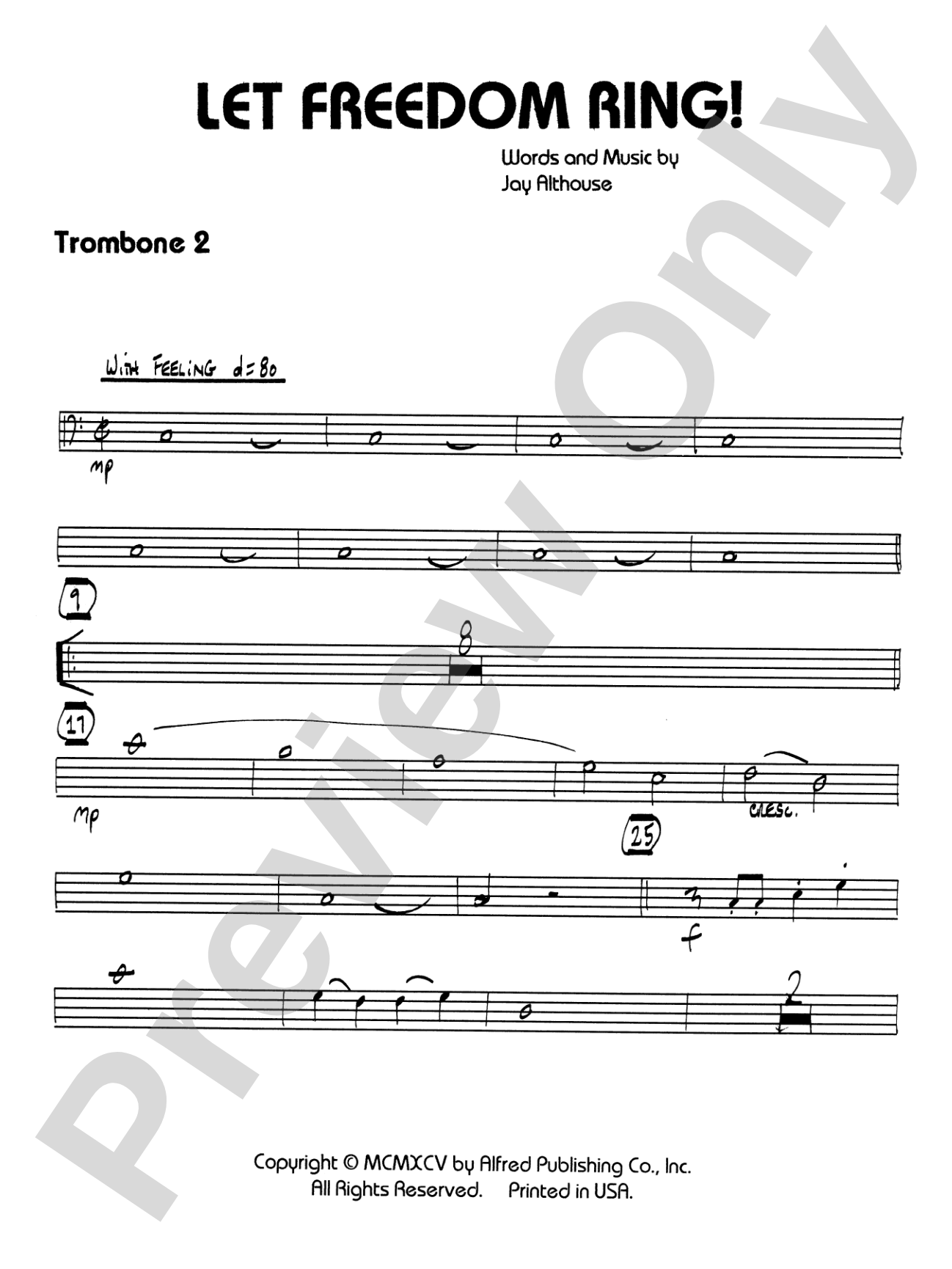 Let Freedom Ring!: 2nd Trombone: Choral SoundPax