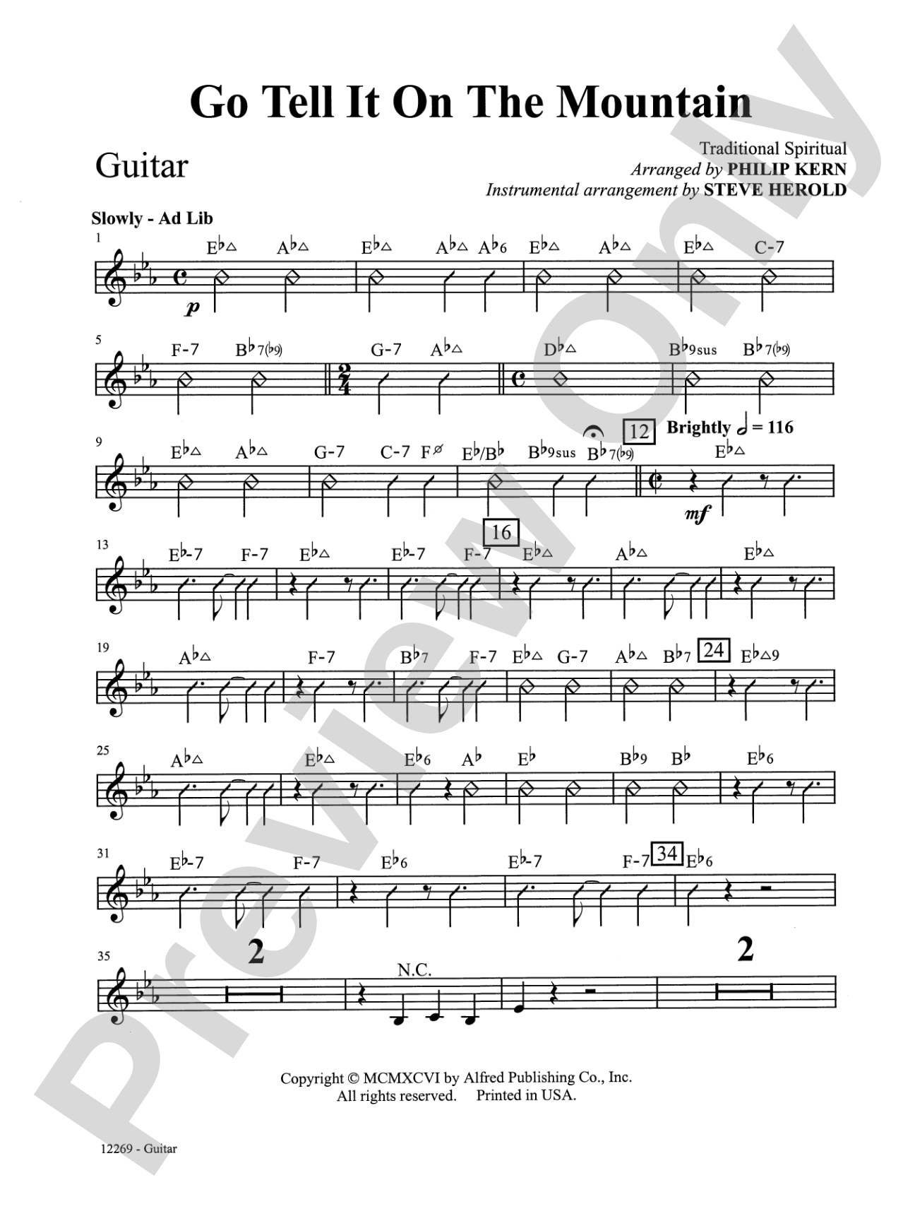 Go Tell It on the Mountain: Guitar: Choral SoundPax