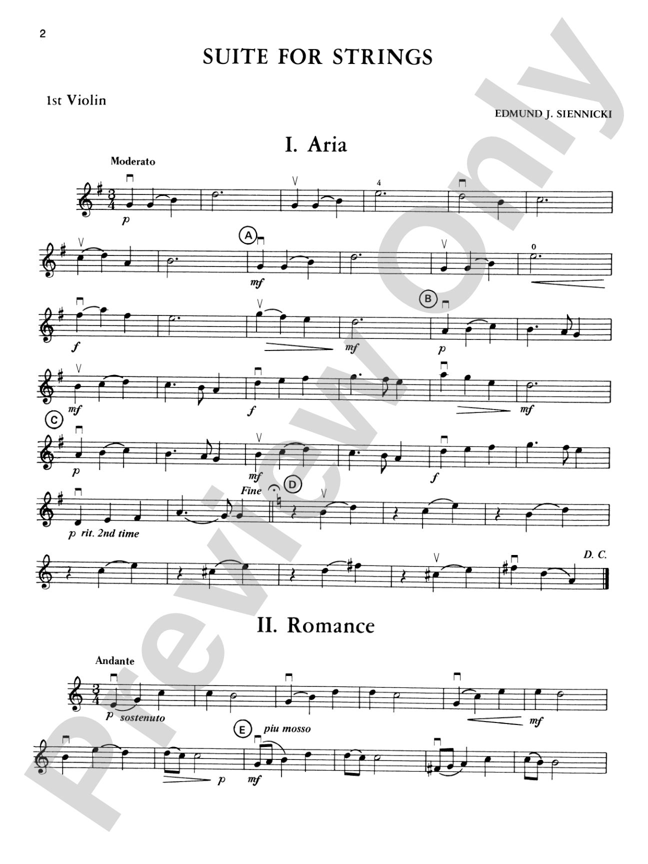 Highland/Etling String Quartet Series: Set 1: 1st Violin