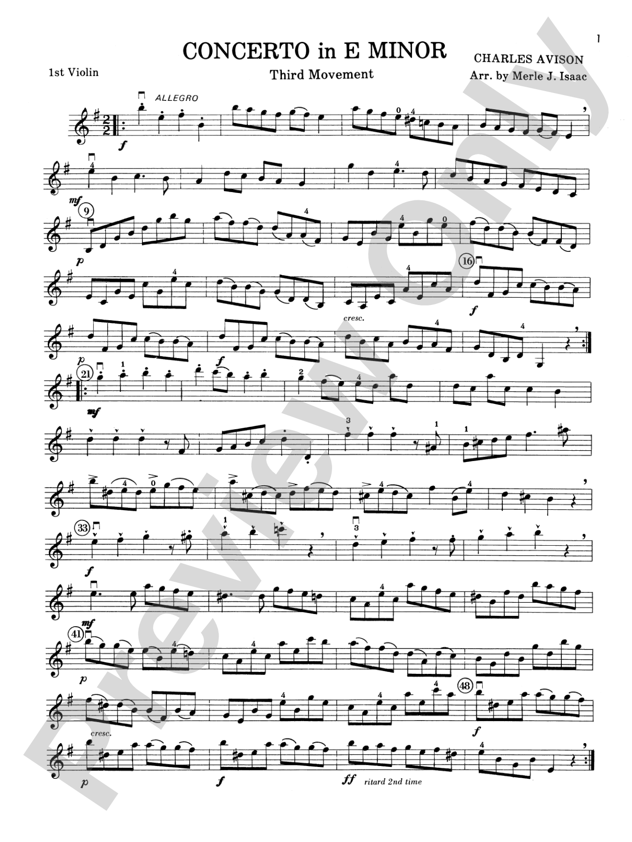 Highland/Etling String Quartet Series: Set 2: 1st Violin