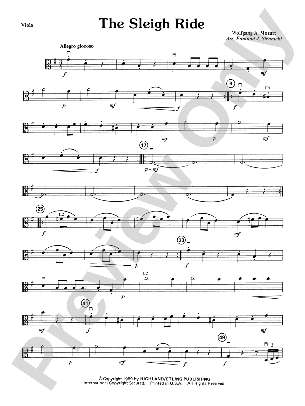 Highland/Etling String Quartet Series: Set 3: Viola