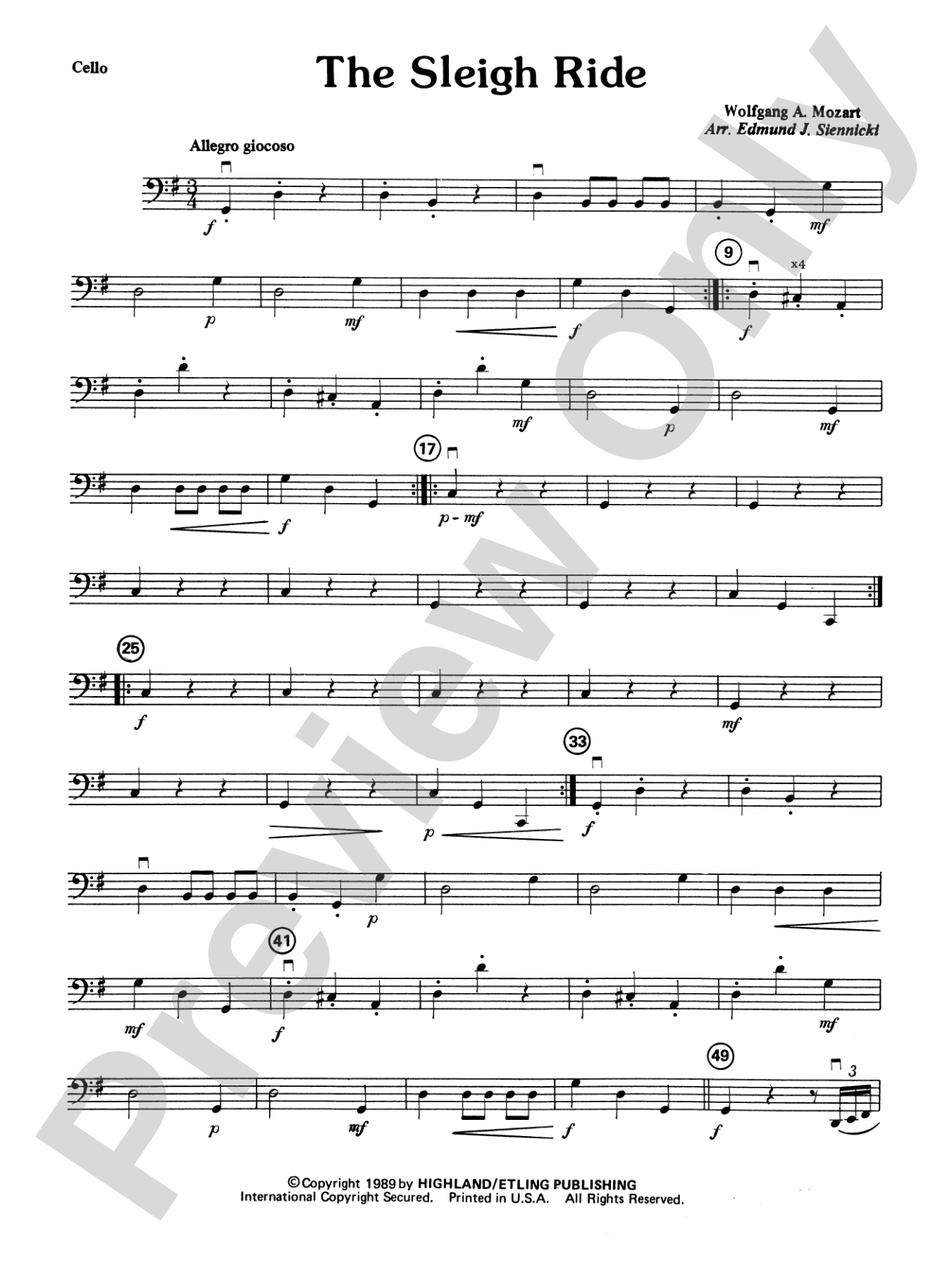 Highland/Etling String Quartet Series: Set 3: Cello
