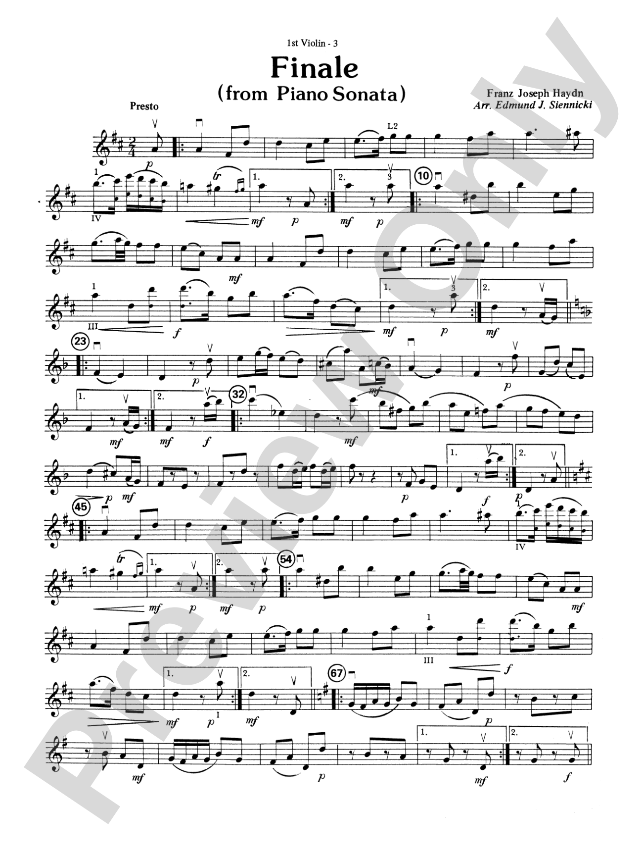 Highland/Etling String Quartet Series: Set 3: 1st Violin