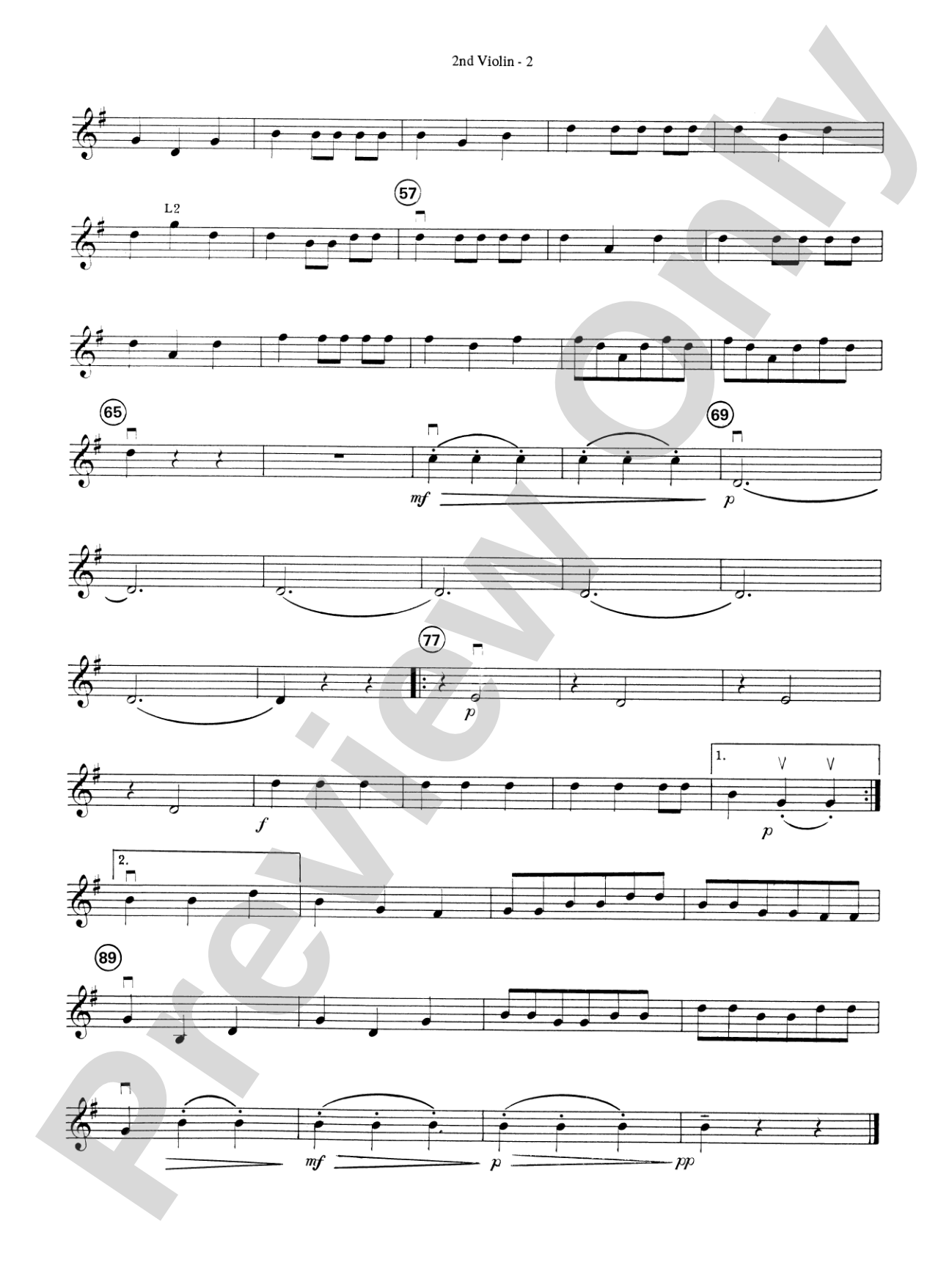 Highland/Etling String Quartet Series: Set 3: 2nd Violin