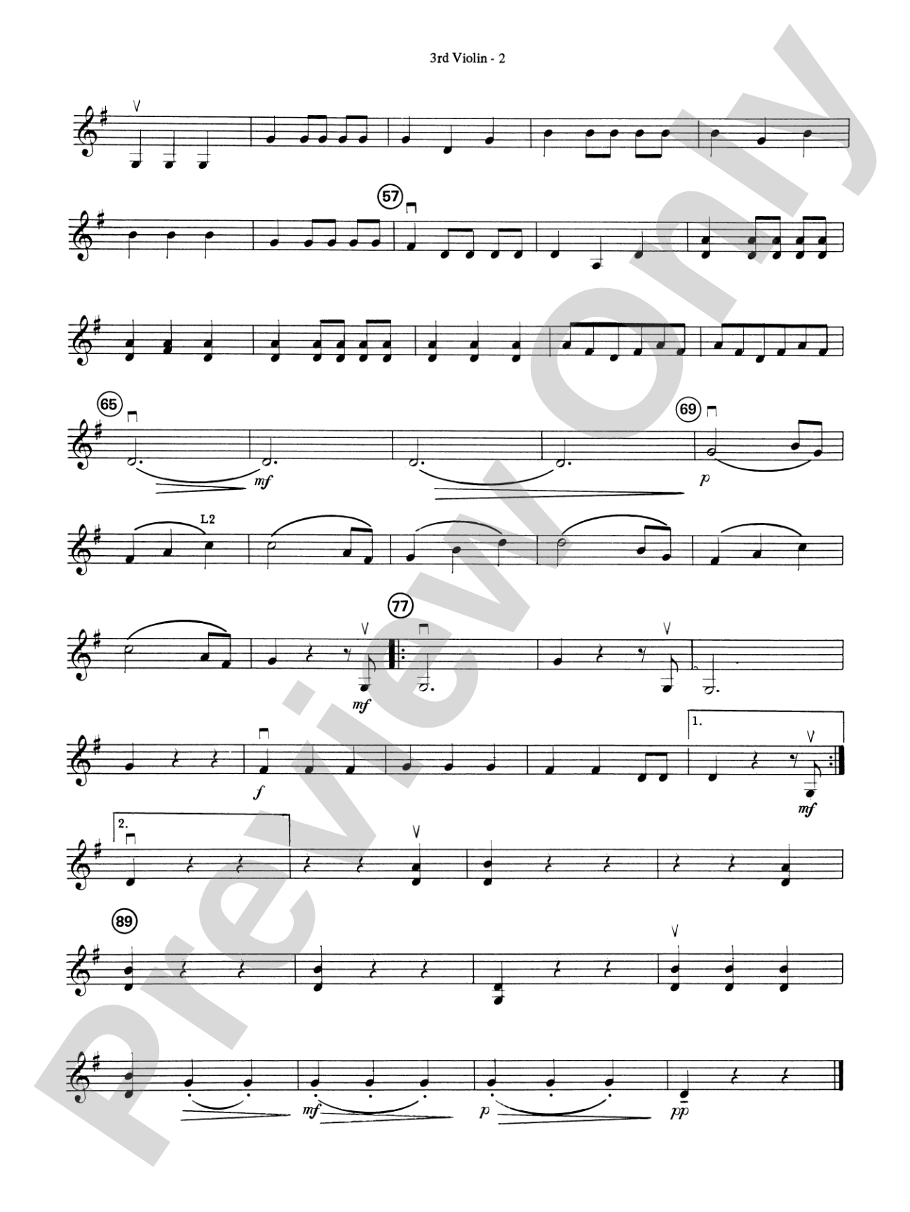 Highland/Etling String Quartet Series: Set 3: 3rd Violin (Viola [TC])