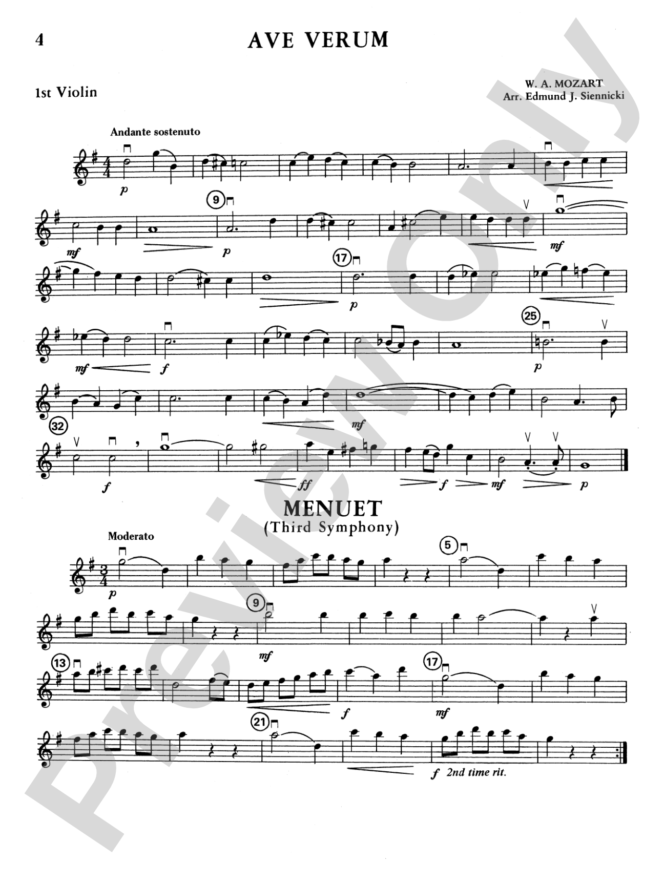 Highland/Etling Violin Quartet Series: Set 1: 1st Violin