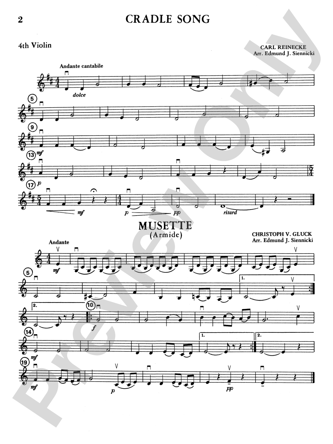 Highland/Etling Violin Quartet Series: Set 1: 4th Violin