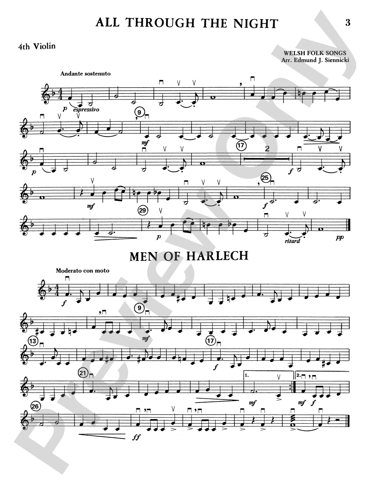 Highland/Etling Violin Quartet Series: Set 1: 4th Violin
