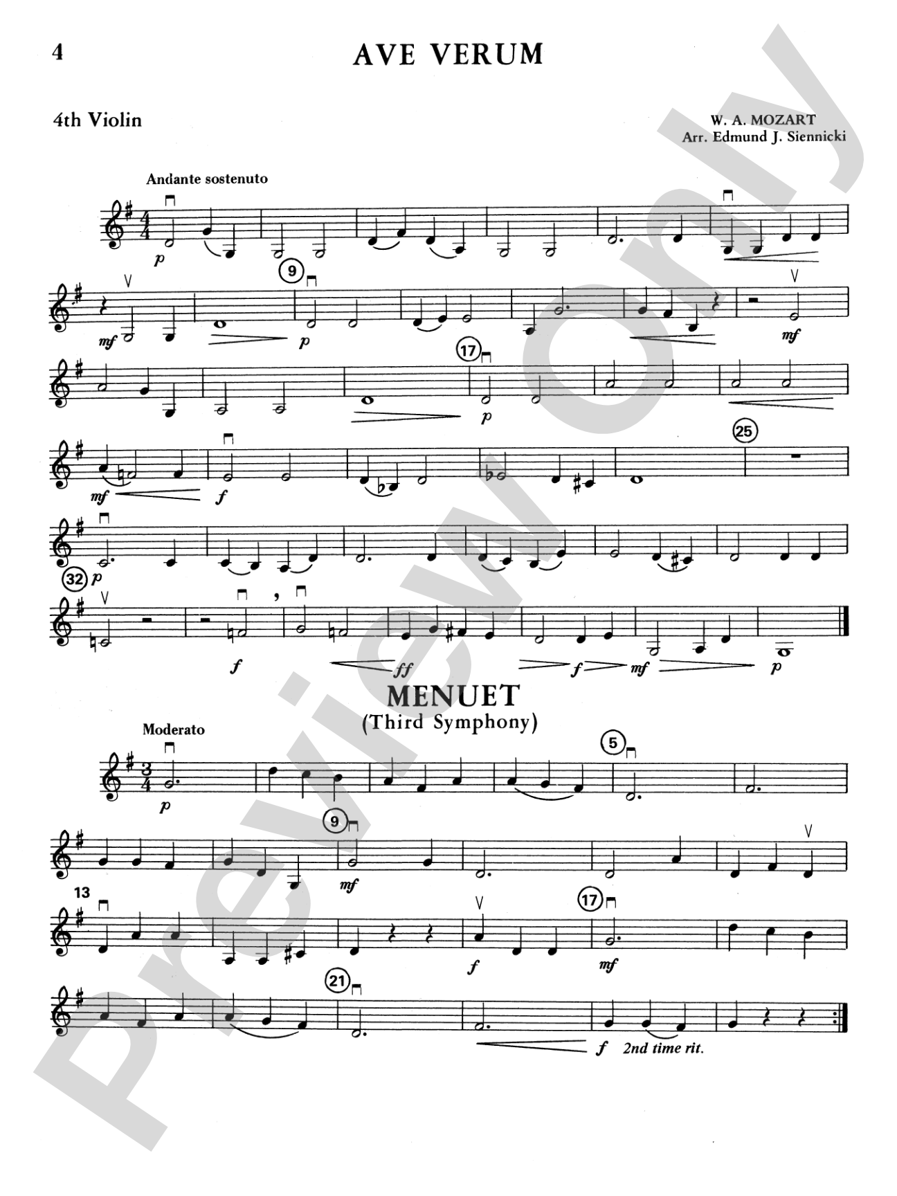 Highland/Etling Violin Quartet Series: Set 1: 4th Violin