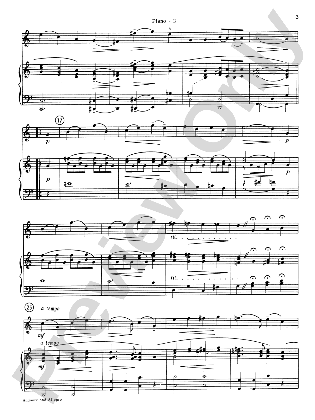 Highland/Etling Violin Quartet Series: Set 2: Piano Accompaniment